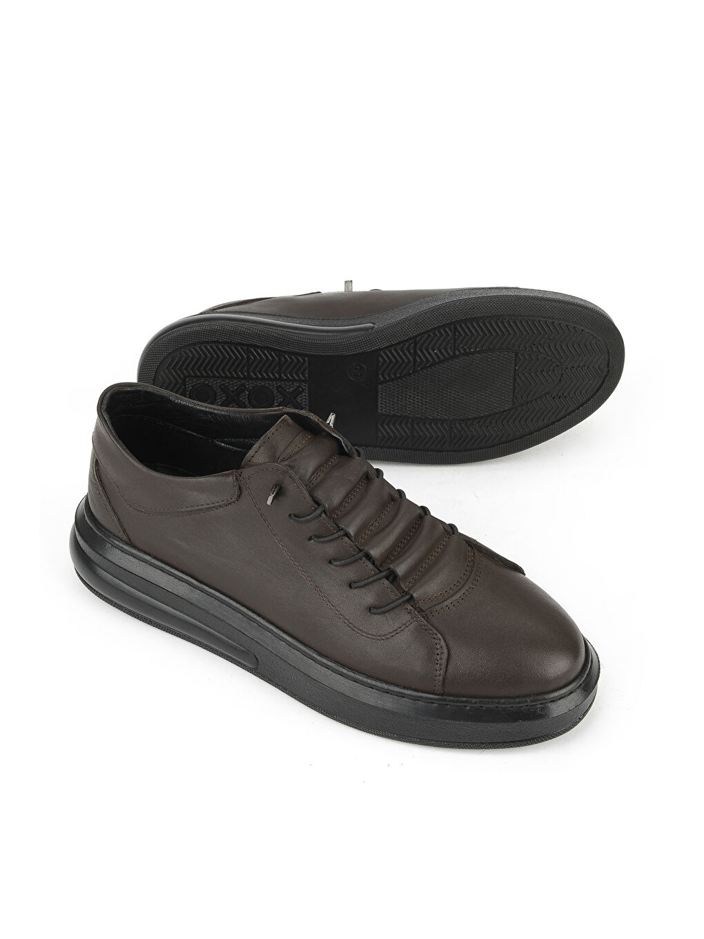 Kahverengi Erkek Hakiki Deri Sneaker 153423Z73 Kahve-3