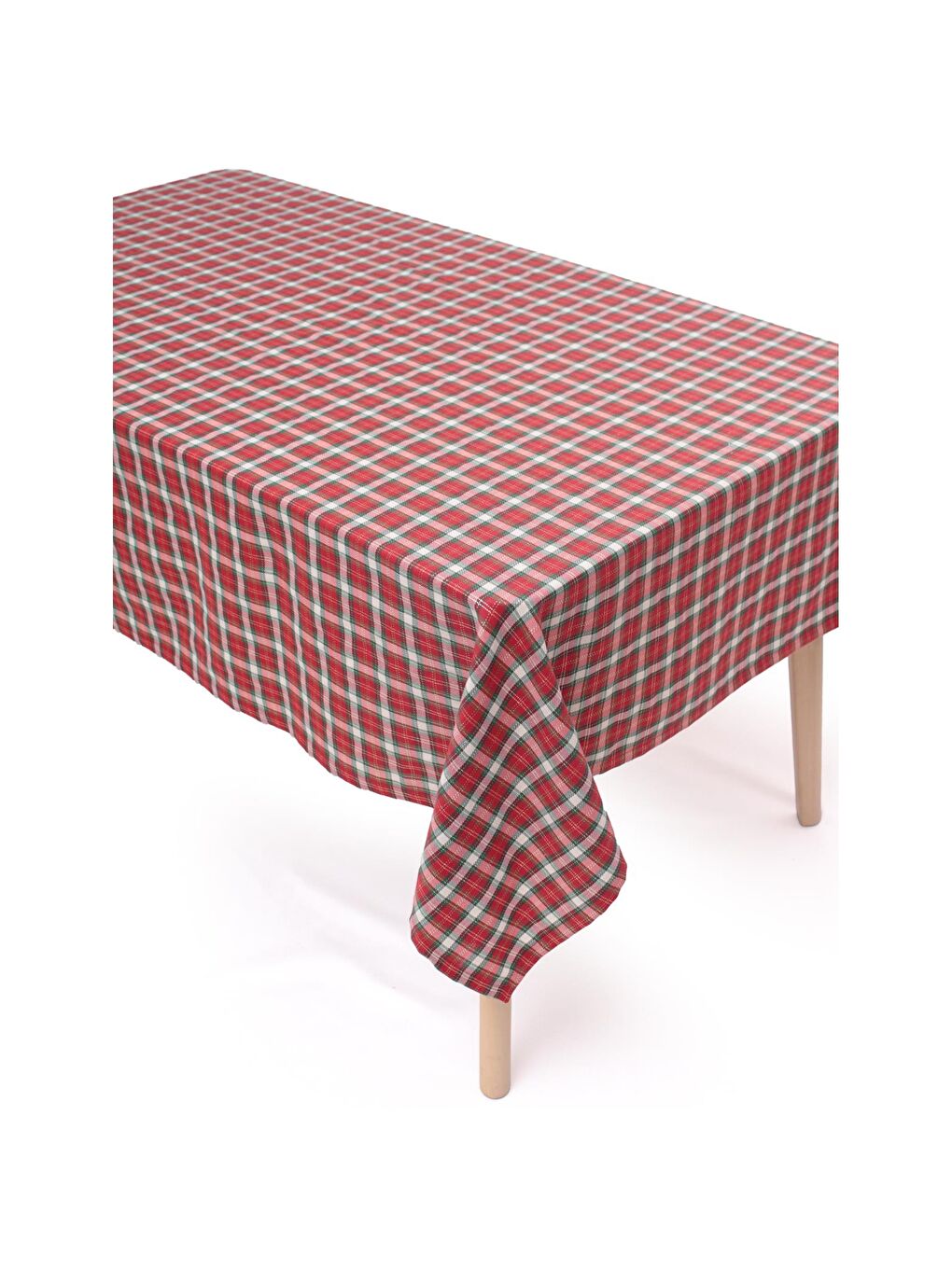 Karışık Soft Ekose Masa Örtüsü - Renkli - 160x160 cm-3