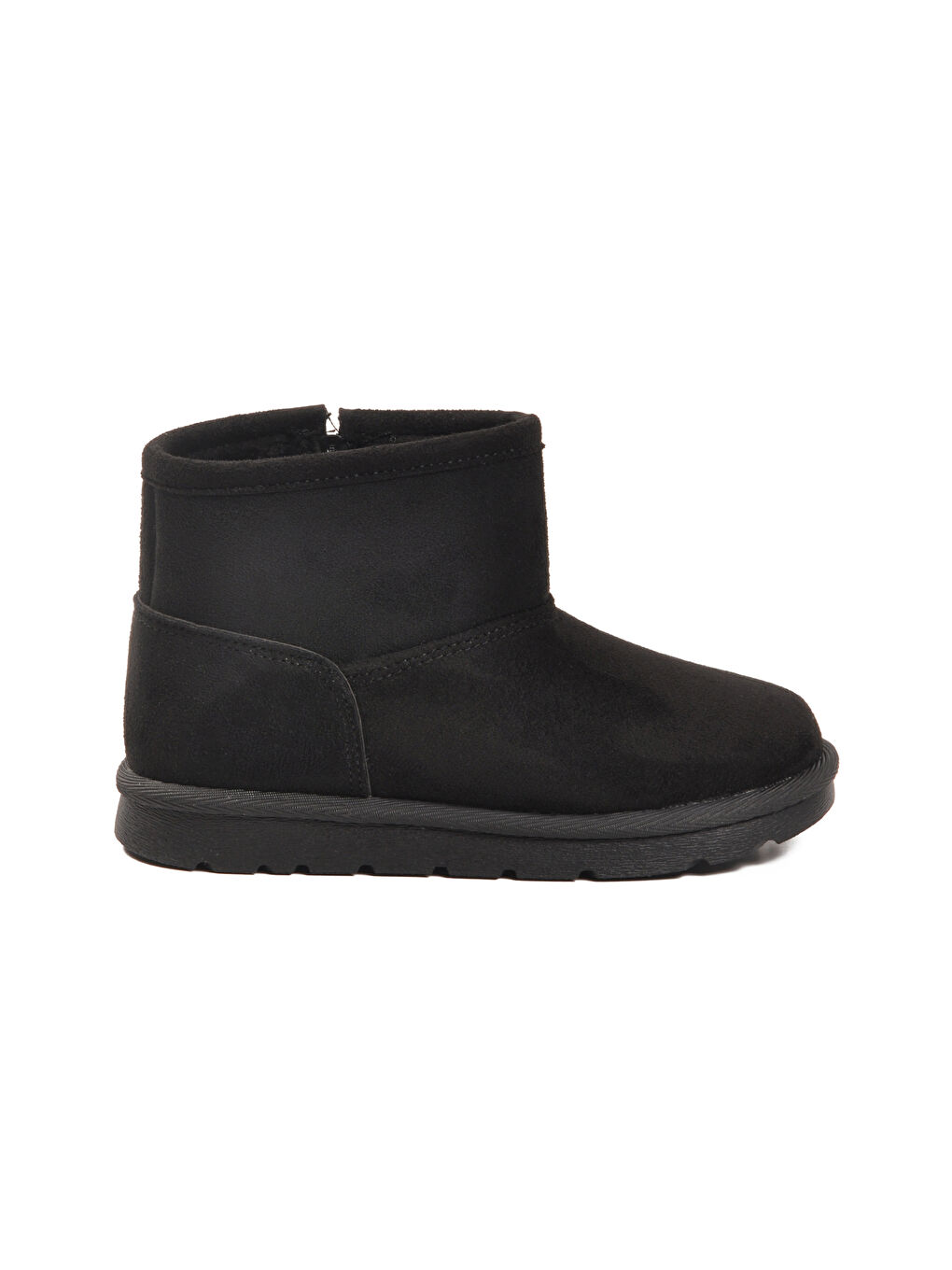 Siyah İçi Kürklü Fermuarlı Kız Çocuk Bot 2096 P-1