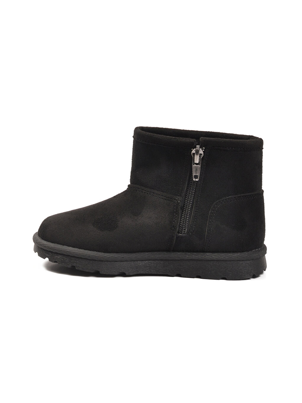 Siyah İçi Kürklü Fermuarlı Kız Çocuk Bot 2096 P-3