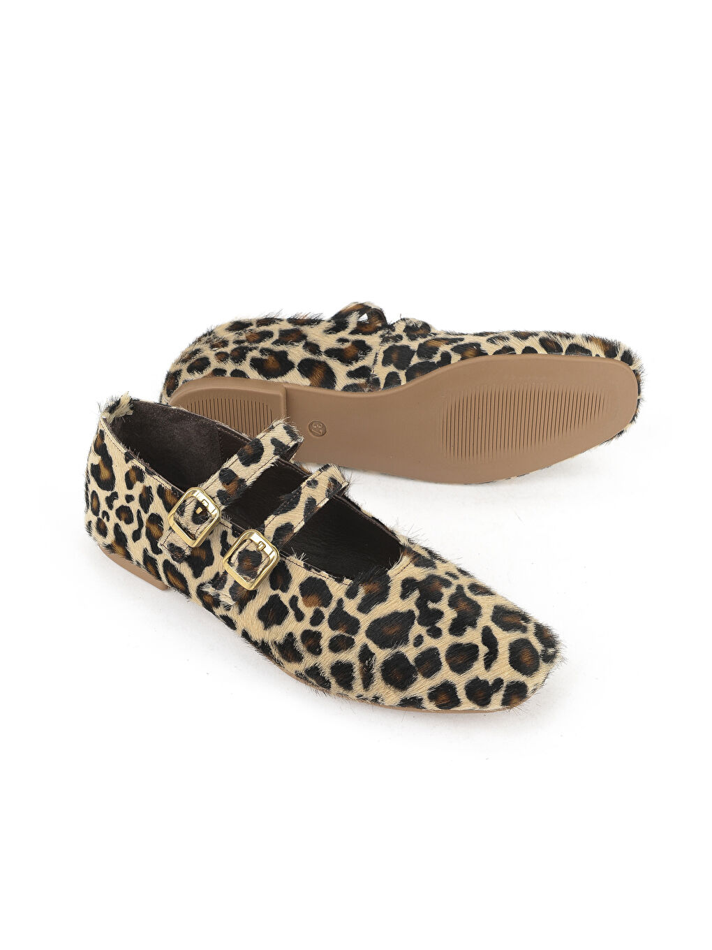 Kadın Hakiki Deri Babet 153111Z40831 Bej-Leopar-3