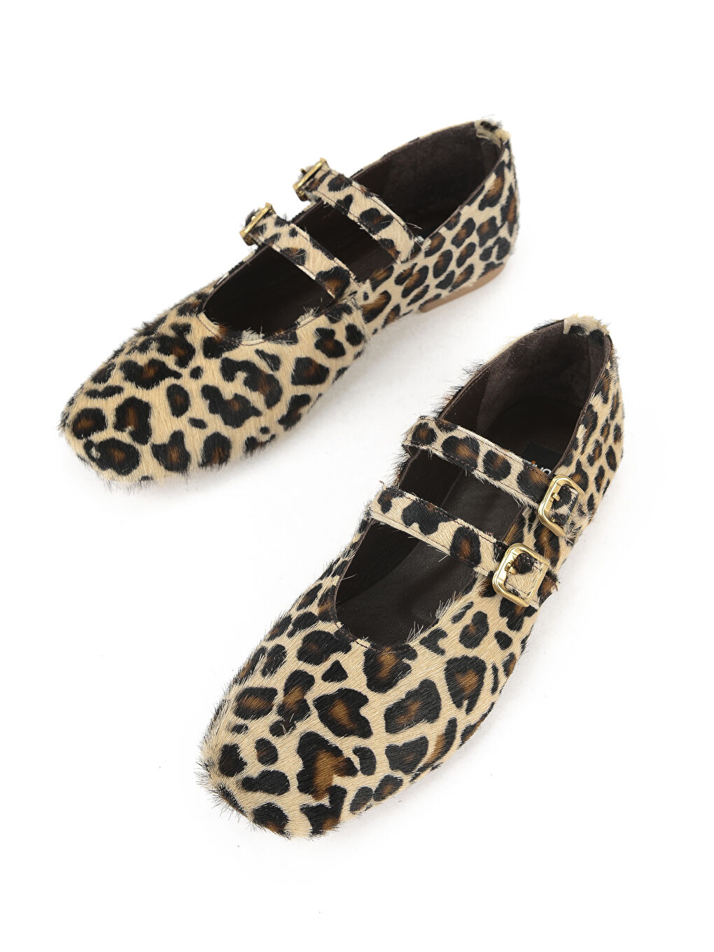 Kadın Hakiki Deri Babet 153111Z40831 Bej-Leopar-4