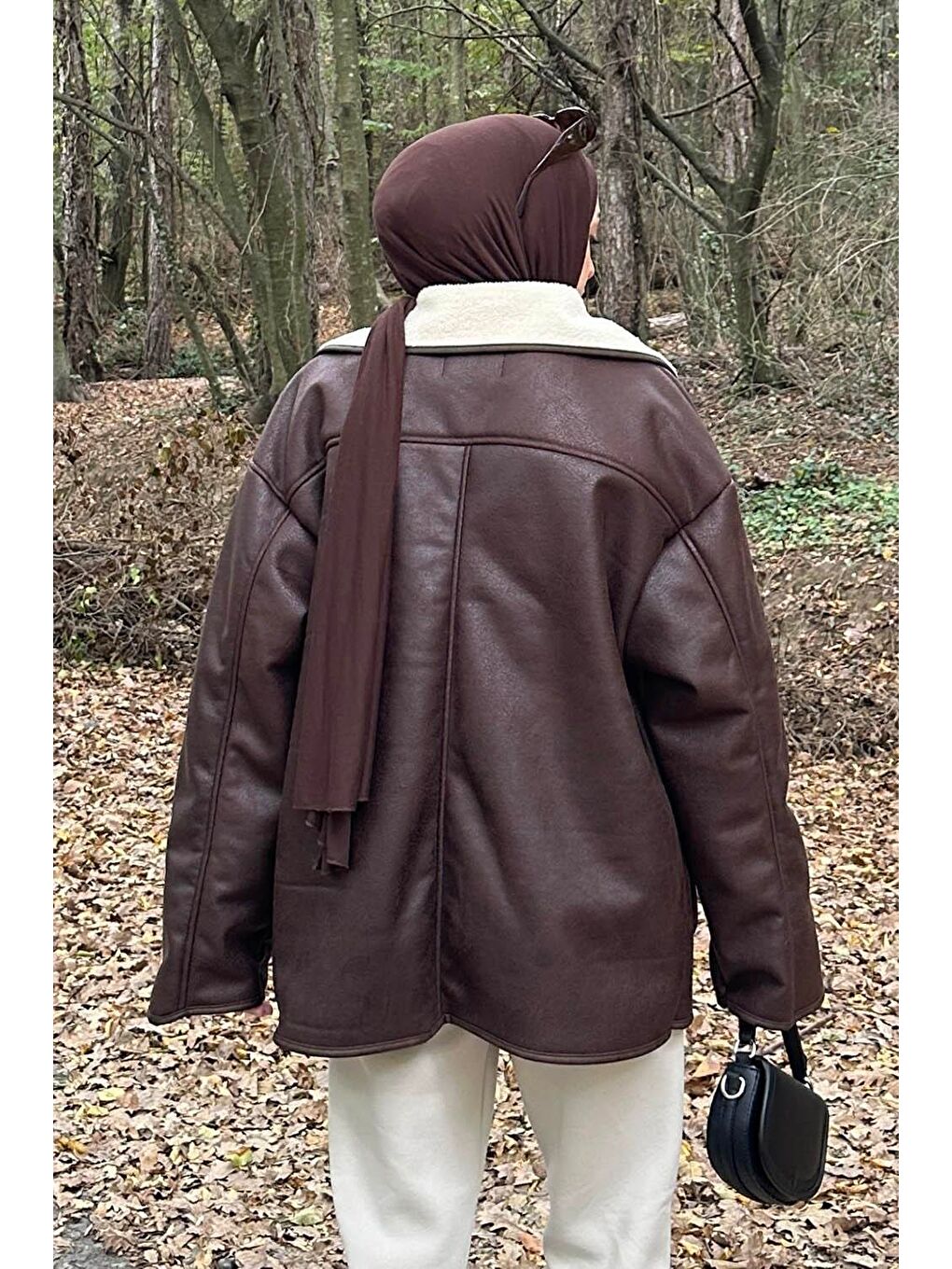 Ön Cep Detaylı Süet Mont Acı Kahverengi-3