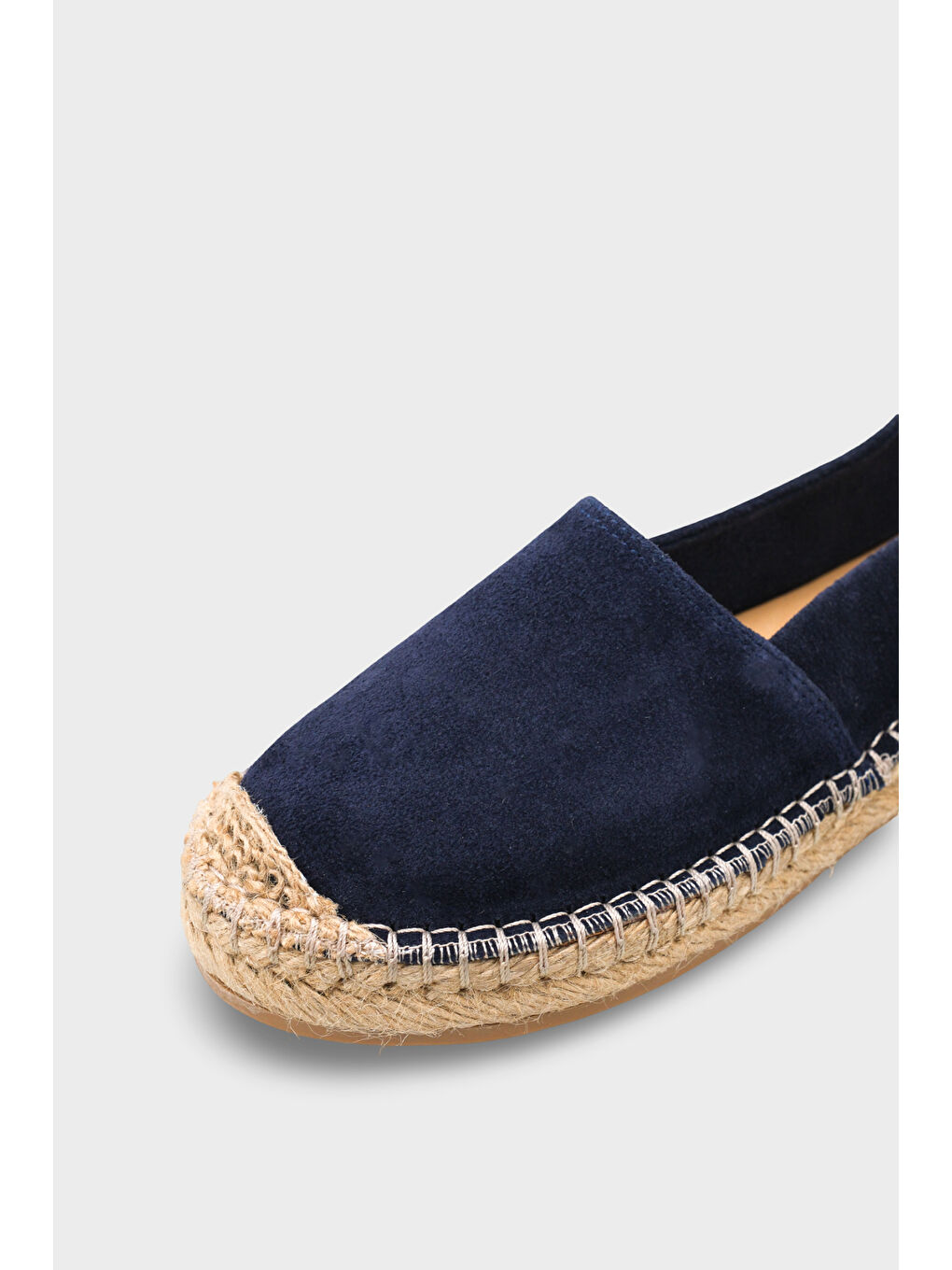 Lacivert Laurie Hakiki Deri Süet Kadın Espadril-2
