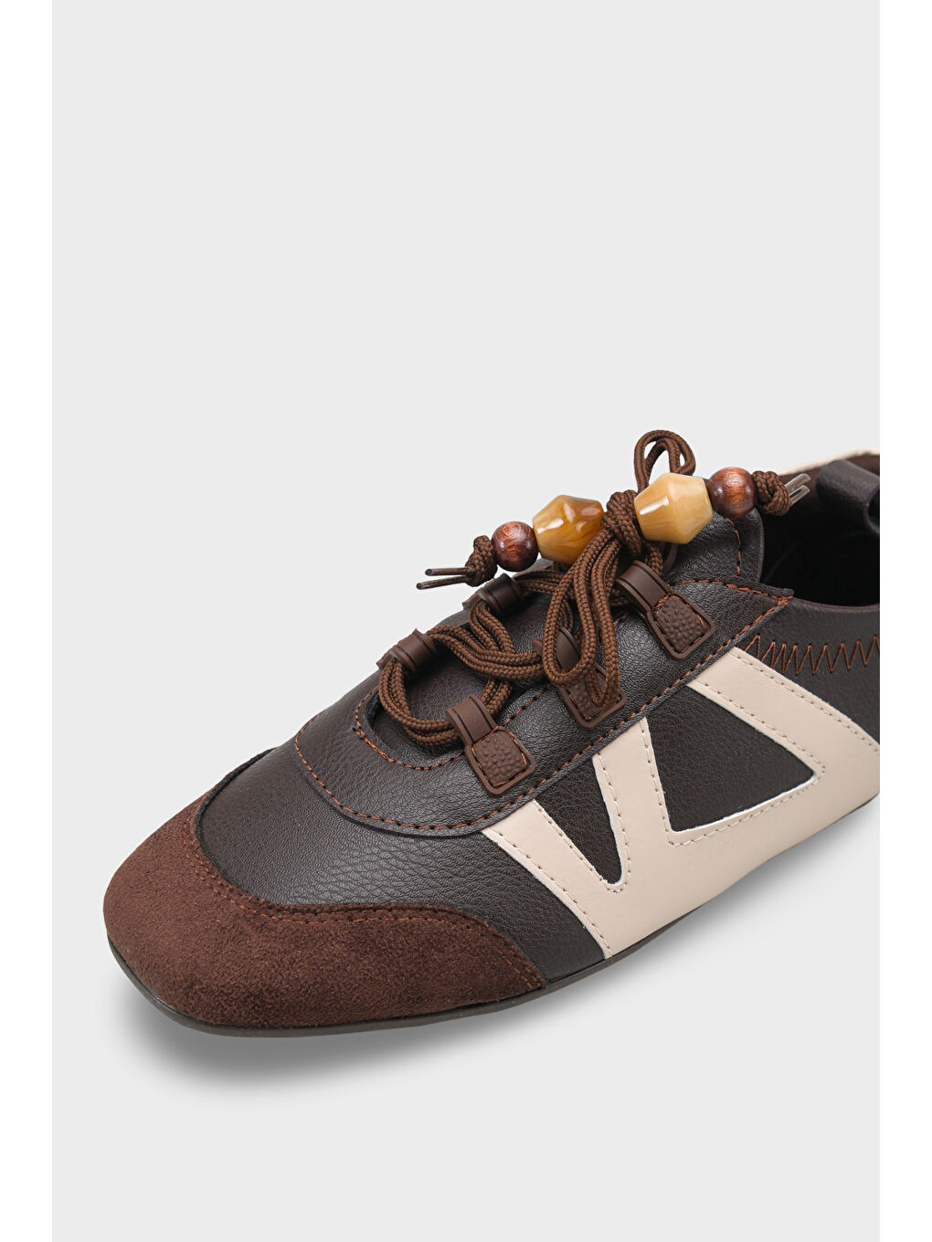 Kahverengi Kadın Sneaker Spor Ayakkabı-4