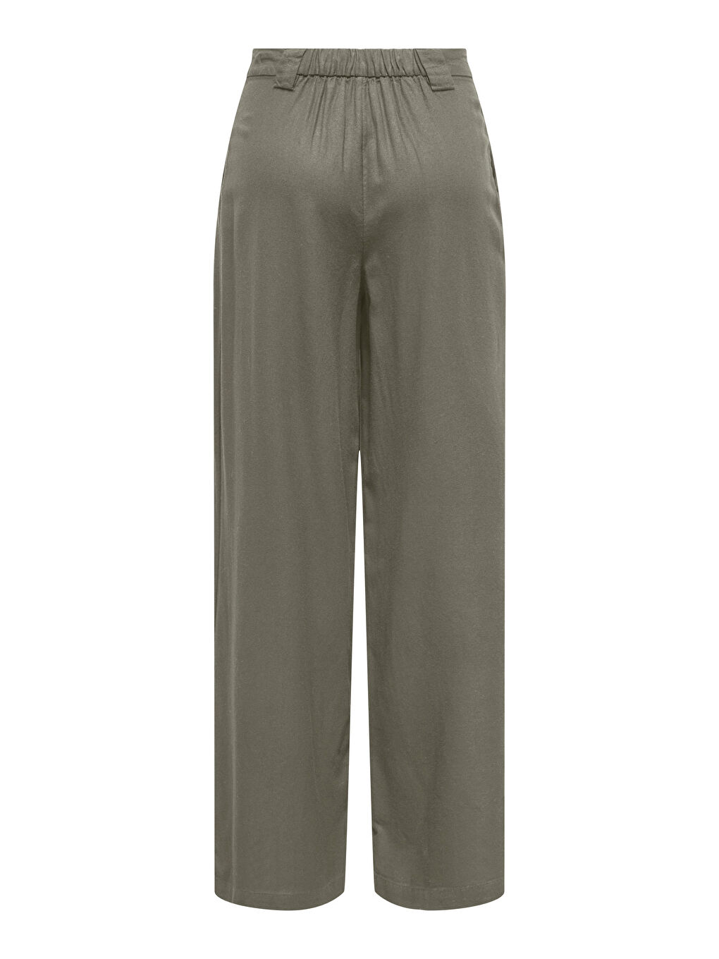 Yeşil Onlsvea Keten Karışımlı Regular Fit Orta Bel Kadın Pantolon 15364120-1