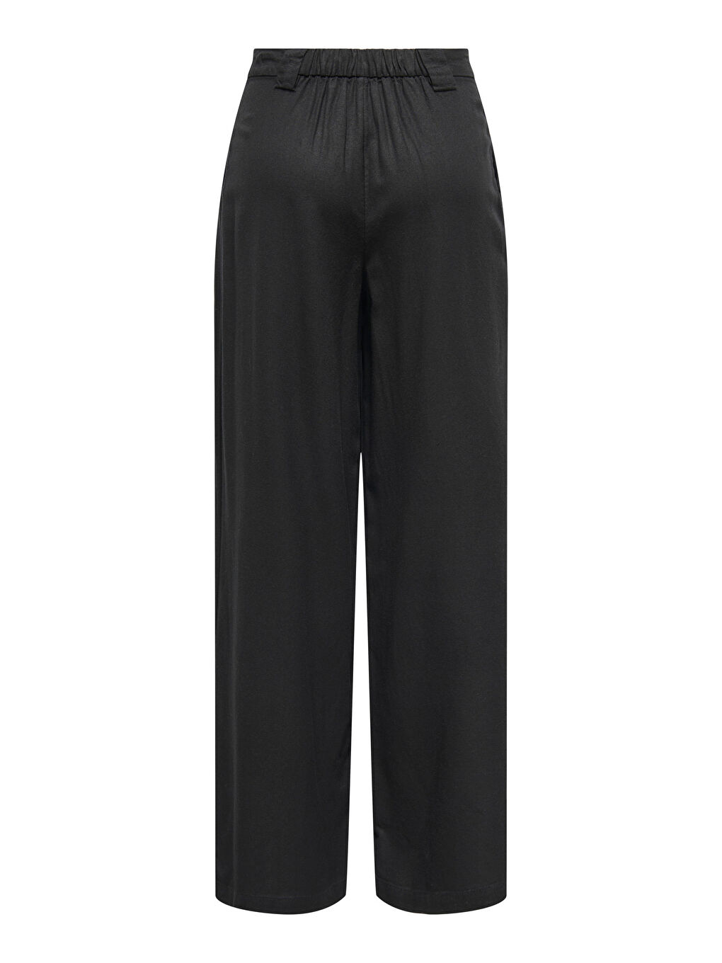 Siyah Onlsvea Keten Karışımlı Regular Fit Orta Bel Kadın Pantolon 15364120-1