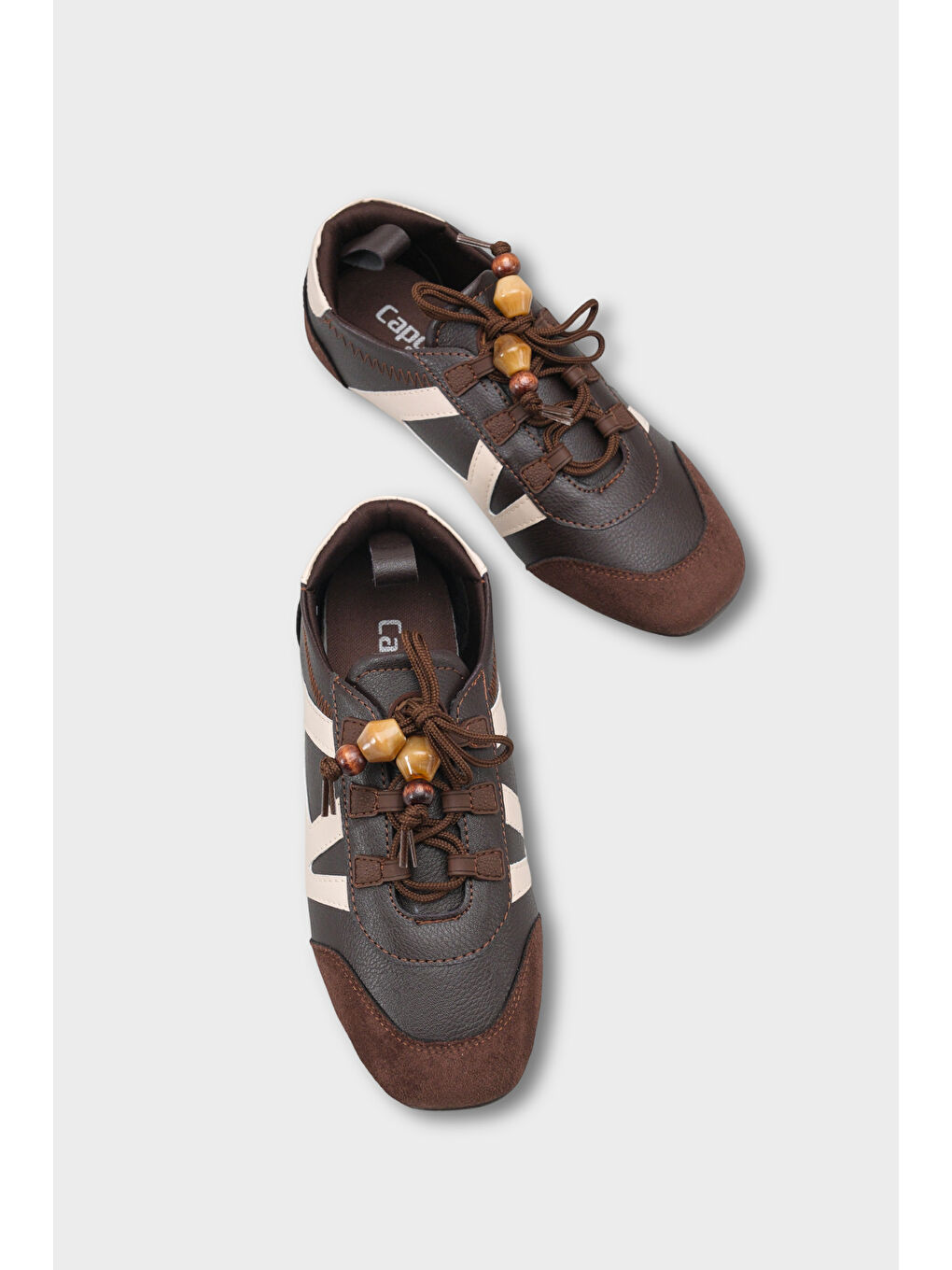 Kahverengi Kadın Sneaker Spor Ayakkabı-5