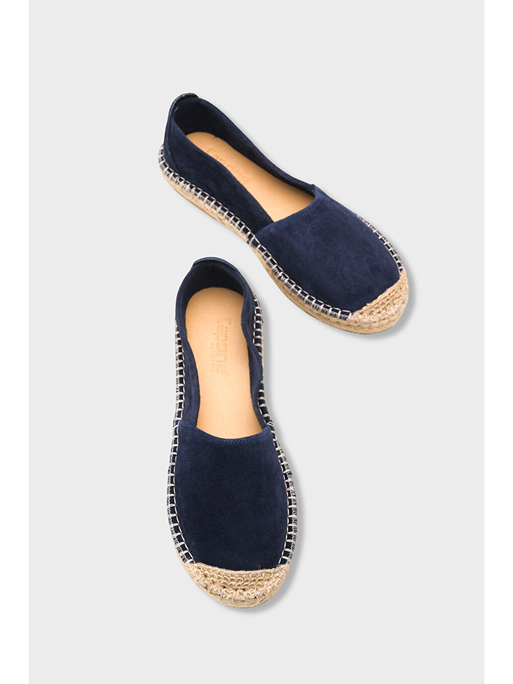 Lacivert Laurie Hakiki Deri Süet Kadın Espadril-5