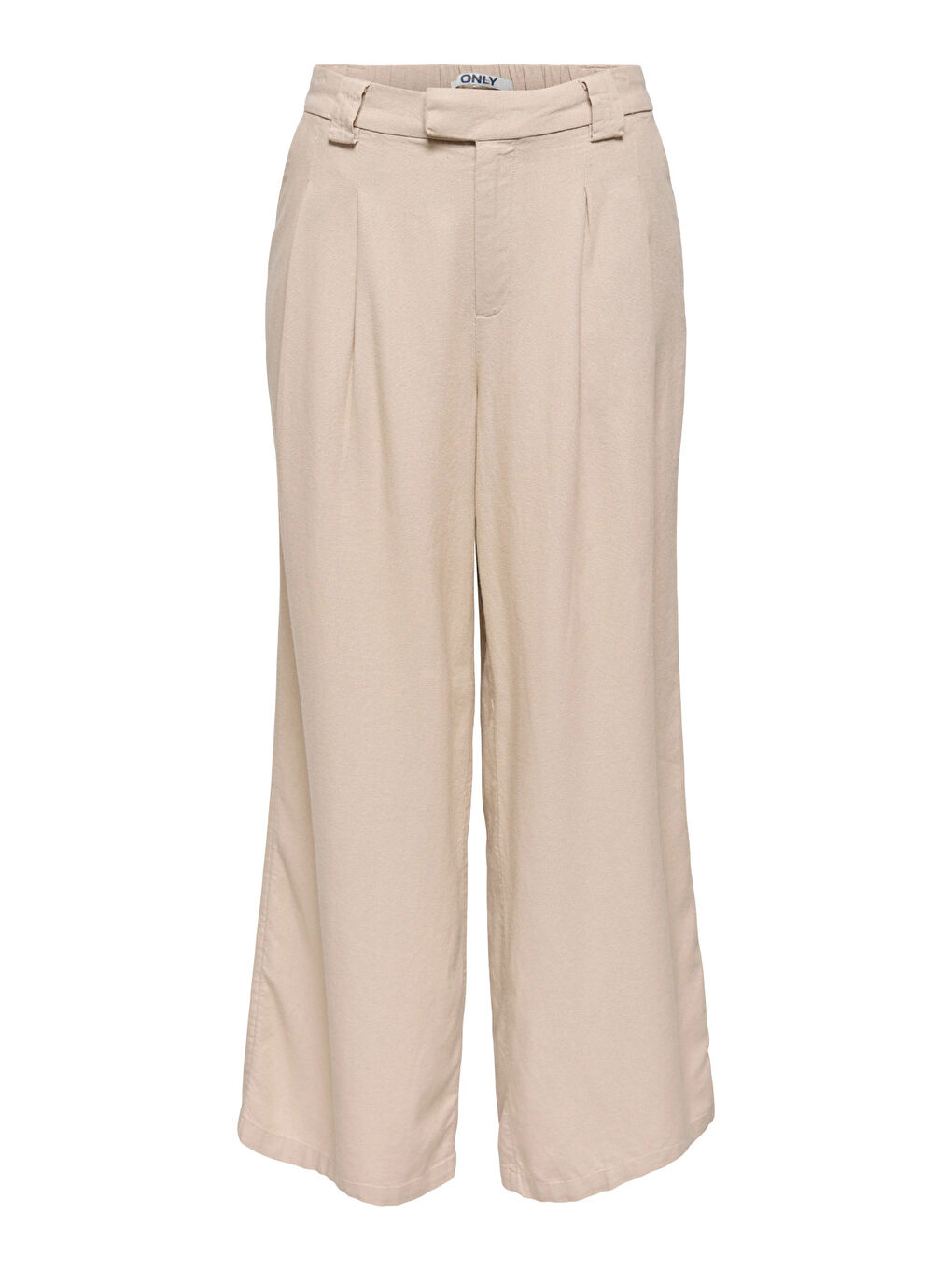 Bej Onlsvea Keten Karışımlı Regular Fit Orta Bel Kadın Pantolon 15364120