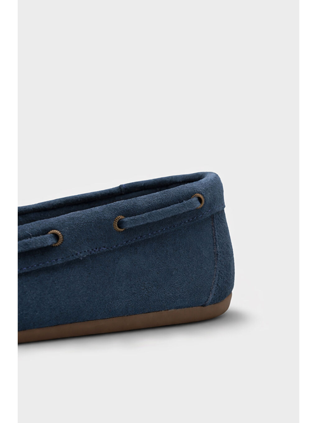 Mavi Vicki Hakiki Deri Süet Bağcıklı Boncuklu Konfor Kadın Loafer Tekne Ayakkabısı-2