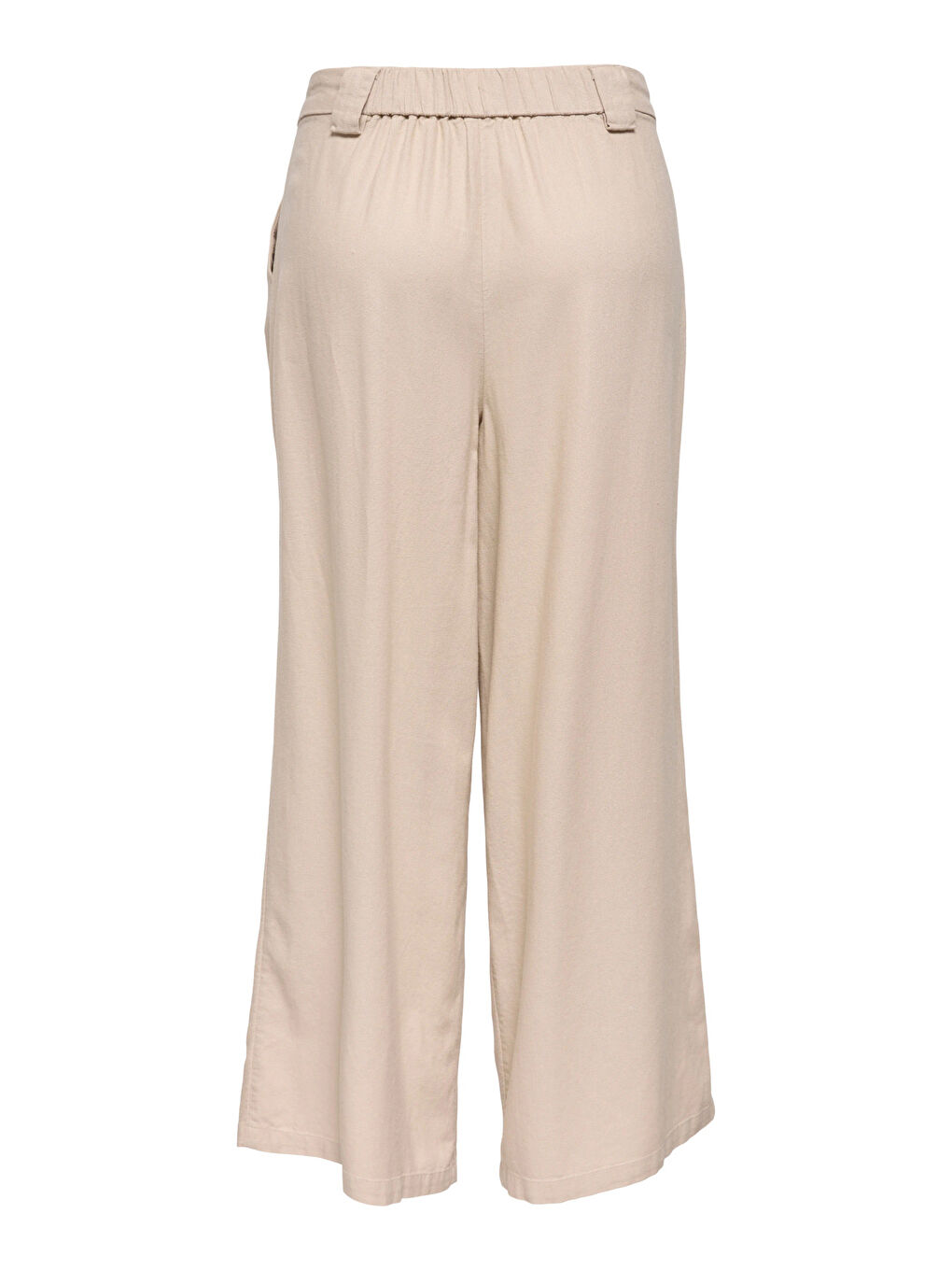 Bej Onlsvea Keten Karışımlı Regular Fit Orta Bel Kadın Pantolon 15364120-1