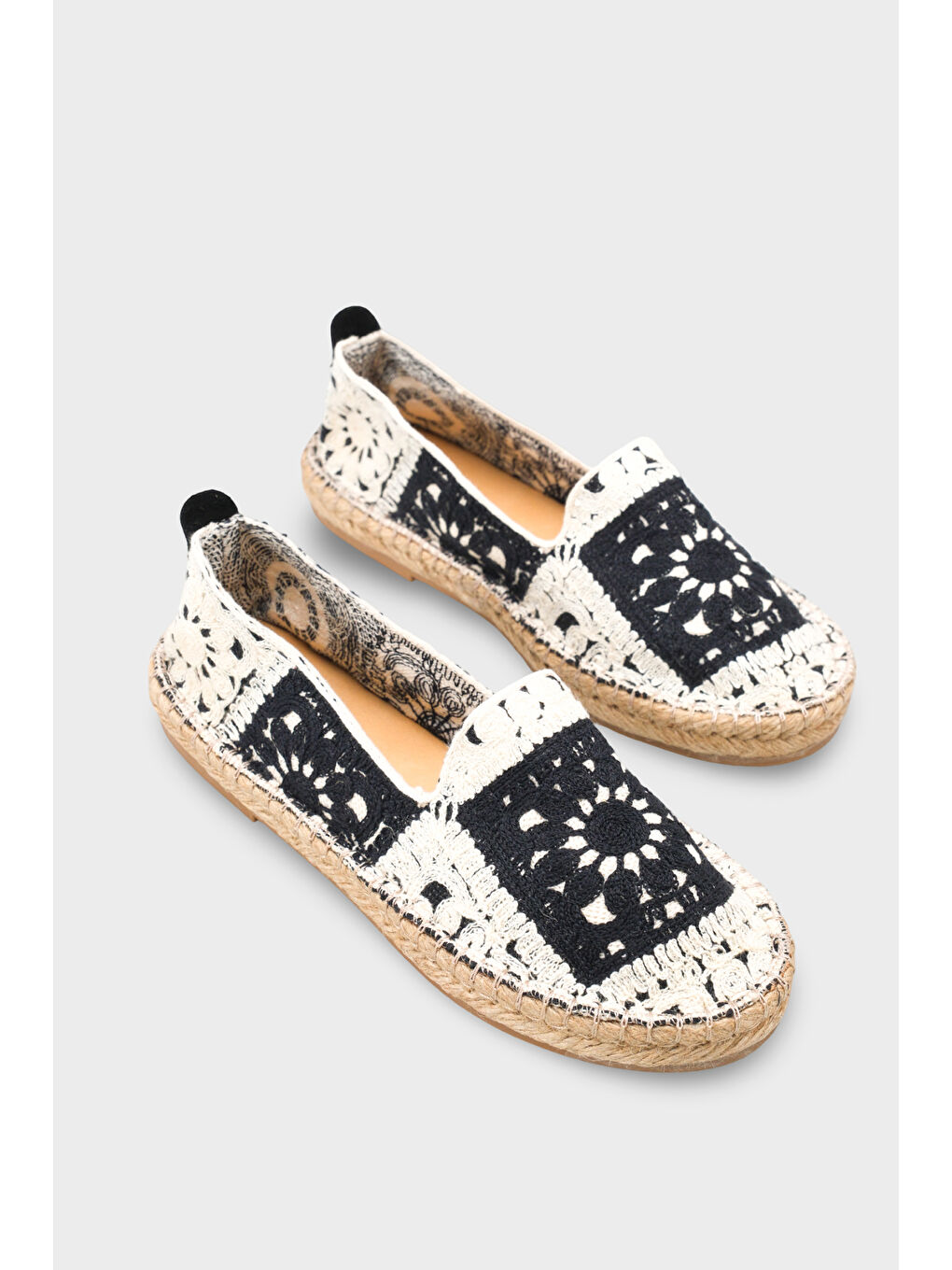 Siyah Vera Örgü Kadın Espadril-1