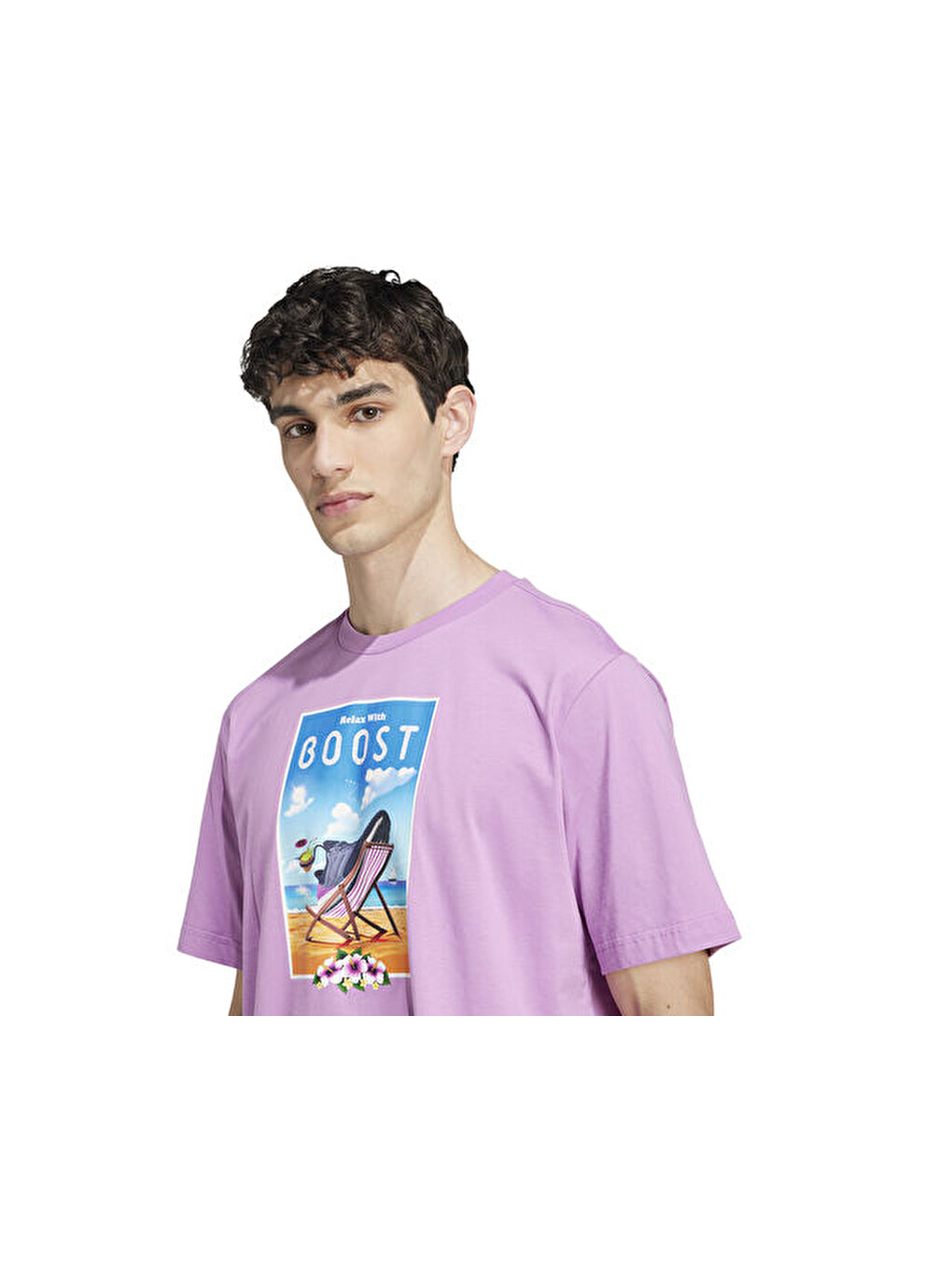 M Boost G T Erkek Günlük Tişört Iz1273 Mor-3