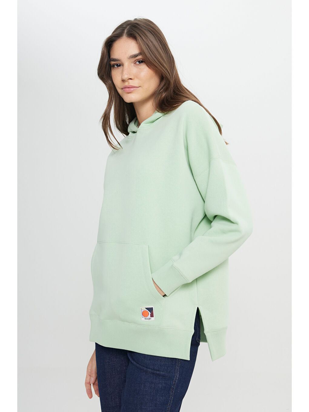 Loose Fit Rahat Kesim Kapüşonlu İçi Polarlı Gri Sweatshirt-2