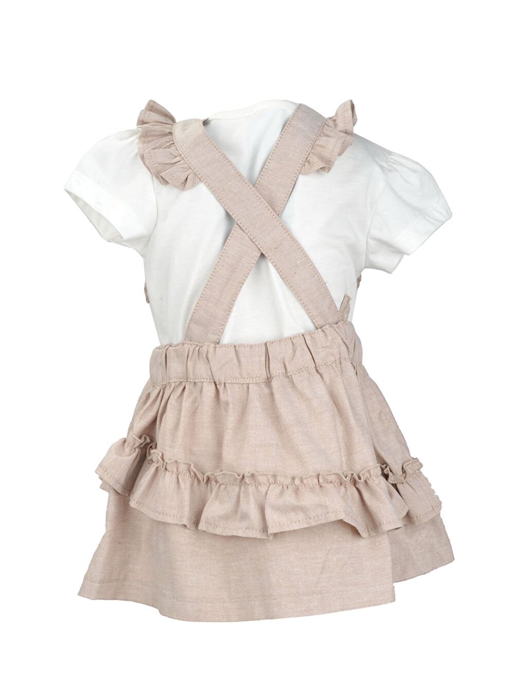 Kız Bebek Bej Love Pullu Jile Ve T-Shirt Takım (9Ay-4Yaş)-1