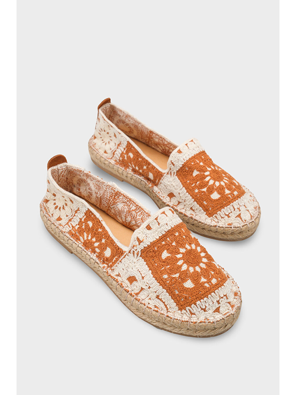 Kahverengi Vera Örgü Kadın Espadril-1