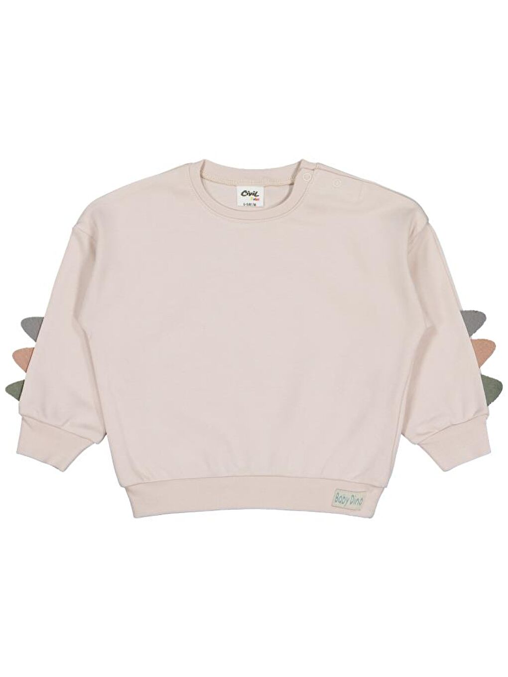 Bej Baby Kol Aplikeli 6-18 Ay Sweatshirt