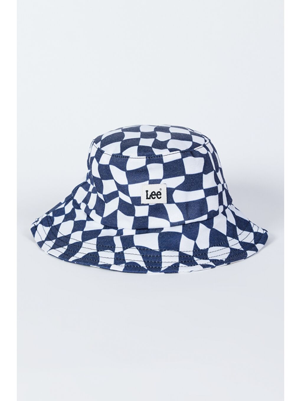 Karışık Mavi Beyaz Damalı Şapka