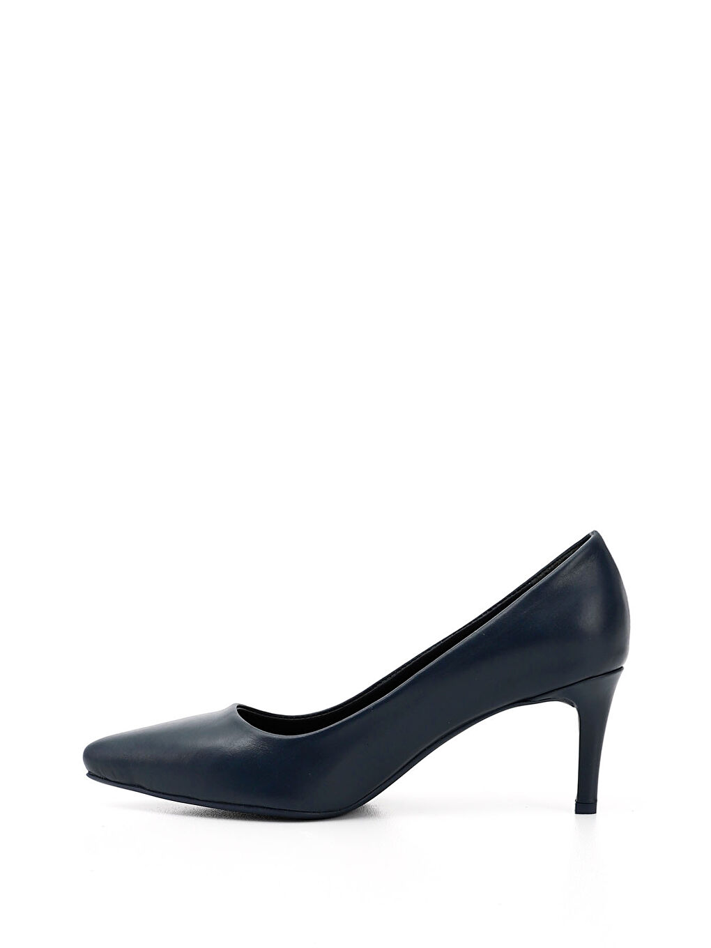 Lacivert Kadın İNDİGO LACİVERT Sivri Burun İnce Topuklu Hakiki Deri Stiletto-2
