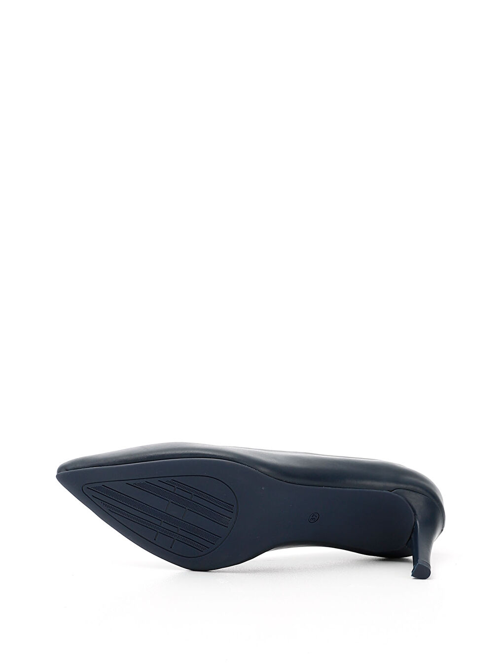 Lacivert Kadın İNDİGO LACİVERT Sivri Burun İnce Topuklu Hakiki Deri Stiletto-3