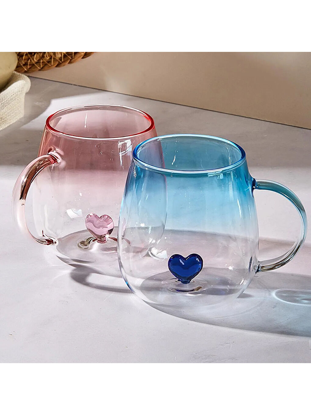 Kırmızı Love 2'li 400 ml Aşk Kupa