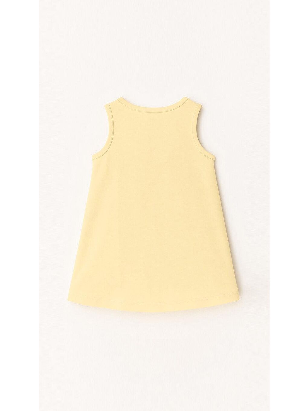 Kız Çocuk %100 Pamuklu Baskılı Elbise - Ekru (3-4 Yaş - 8-9 Yaş)-2