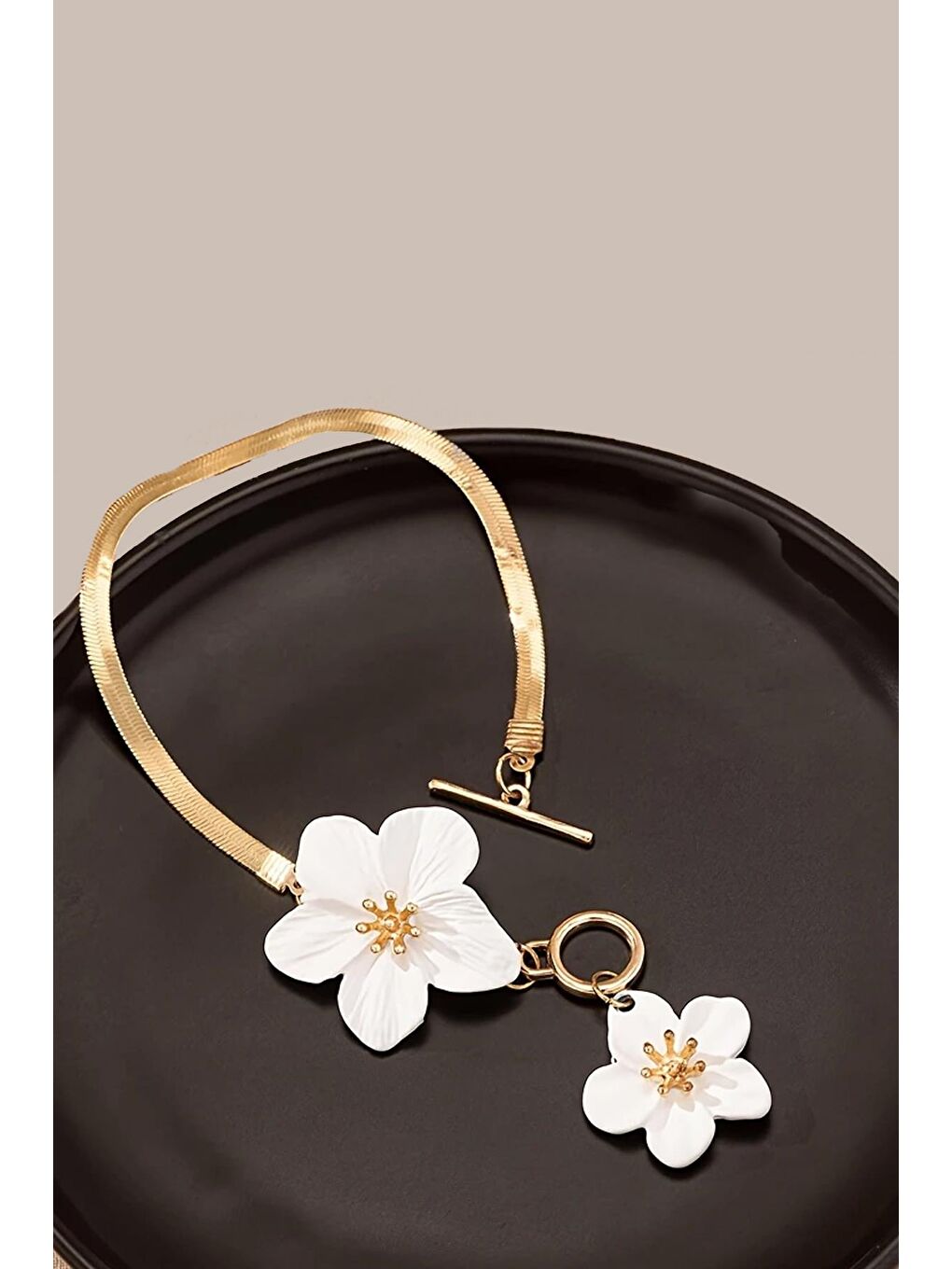 Sarı Beyaz Çiçekli İtalyan Halhal-2