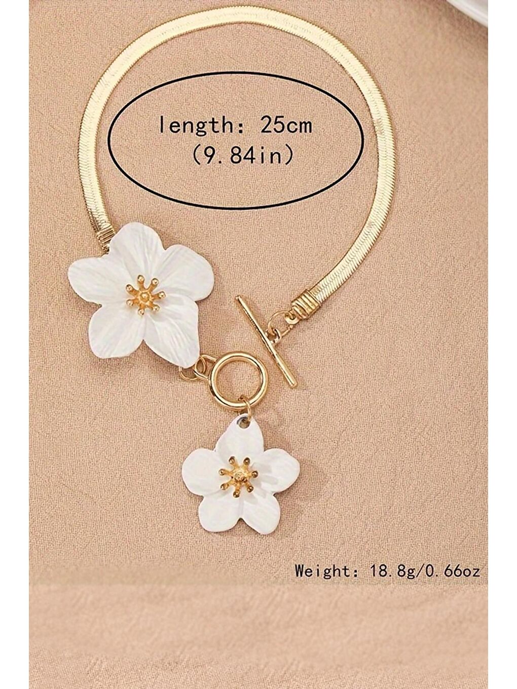 Sarı Beyaz Çiçekli İtalyan Halhal-3