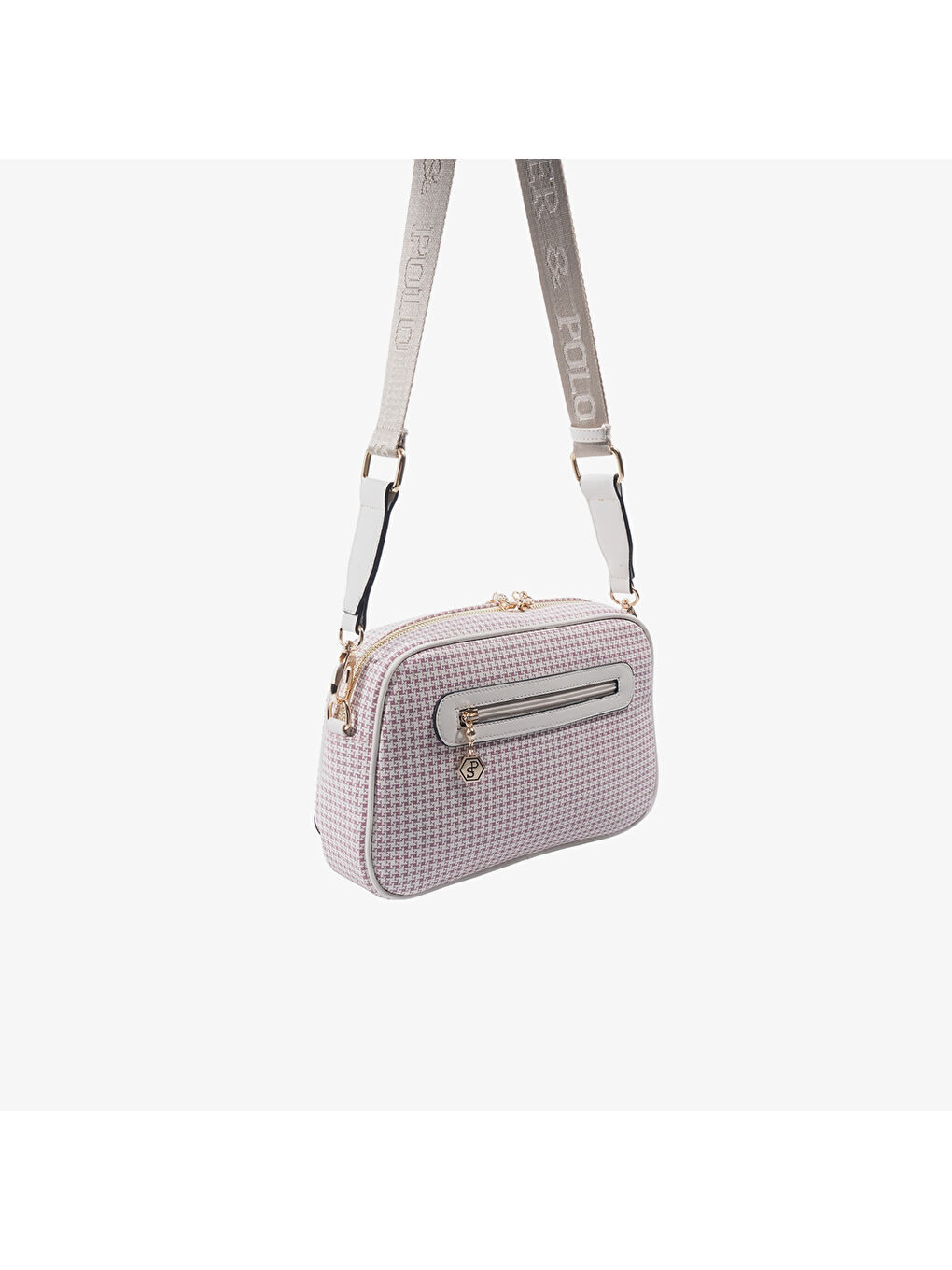 Bej Kadın SP1094-M204 SILVER POLO Çapraz Çanta Bordo-Kemik-4