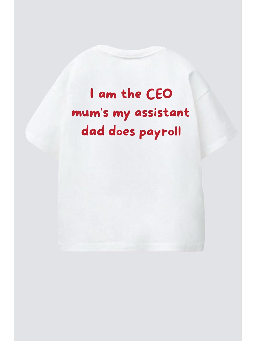 Ekru Unisex Çocuk Pamuklu Sırtı Baskılı T-Shirt