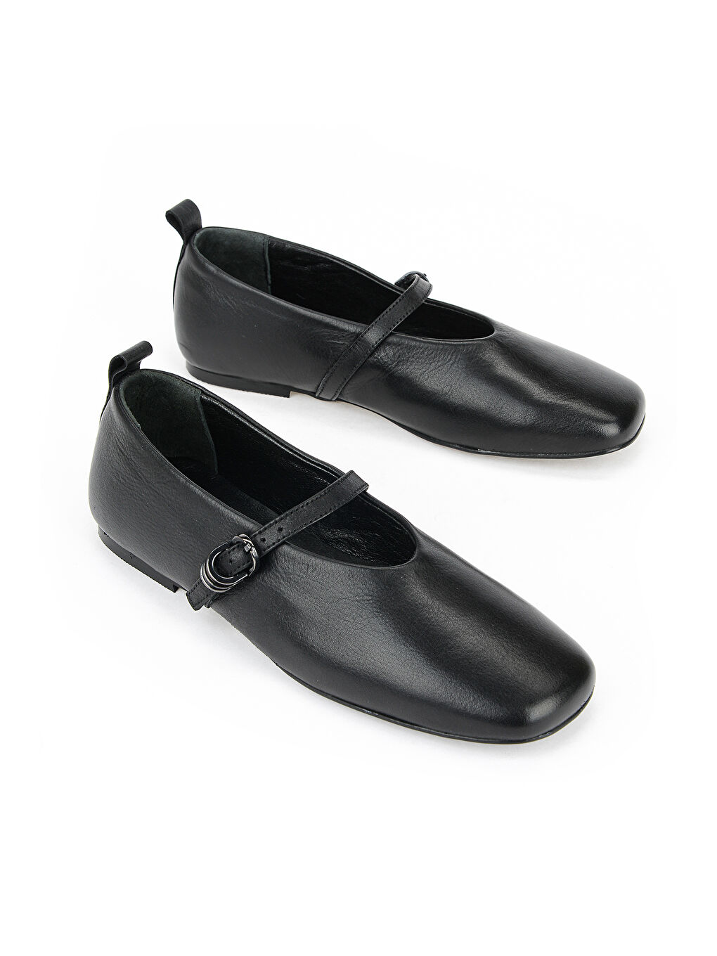 Kadın Hakiki Deri Babet 1611022Z2755 Siyah-1