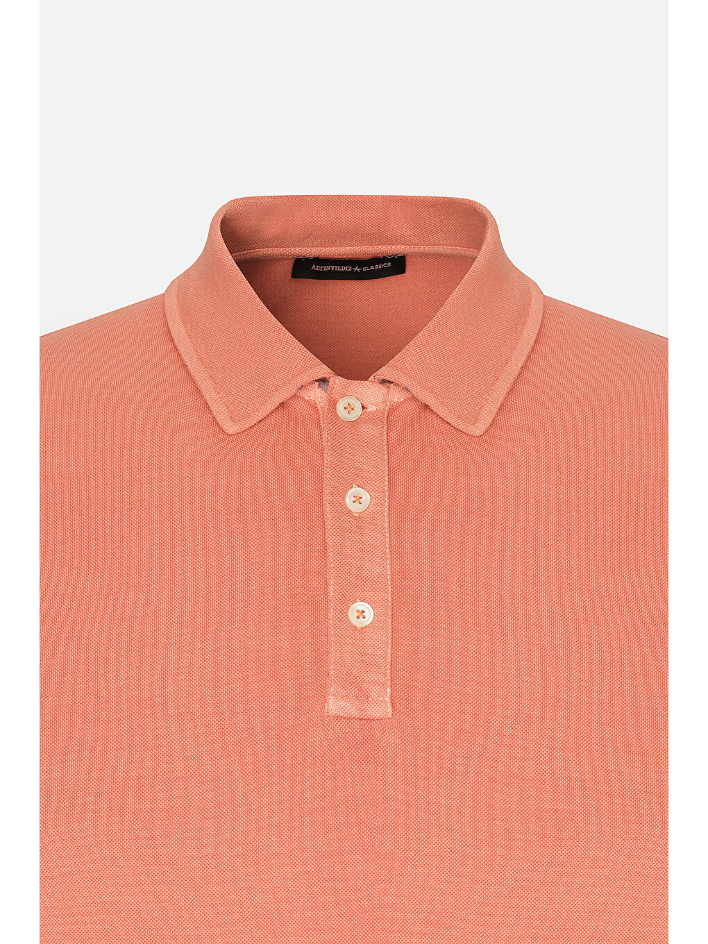 Kahverengi Erkek Kiremit Slim Fit Dar Kesim %100 Pamuk Polo Yaka Tişört-6