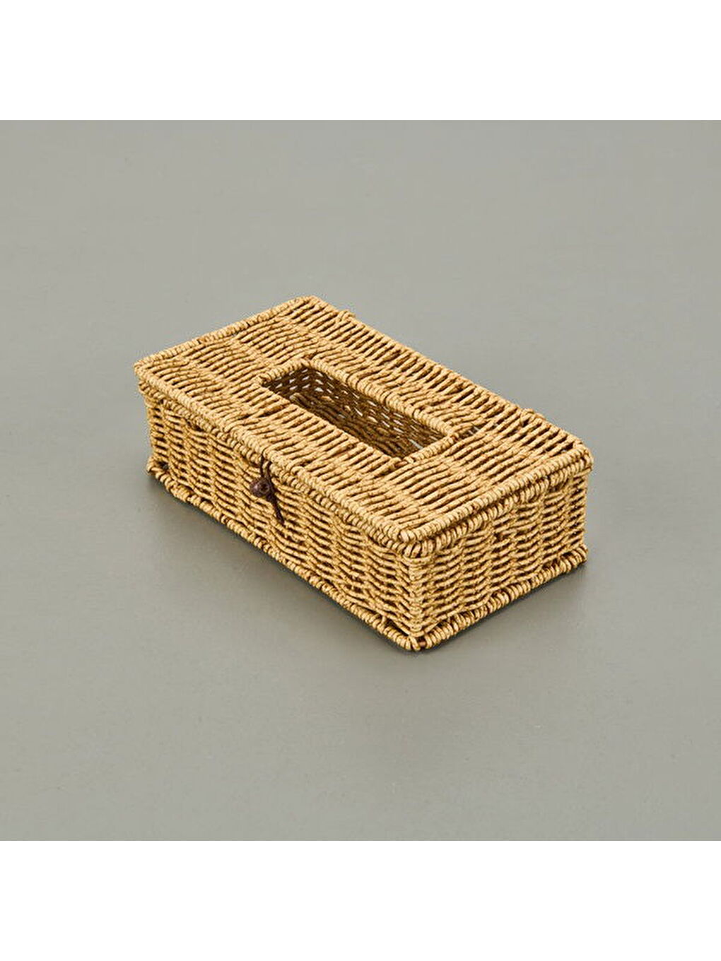 Rattan Dikdörtgen Peçetelik - Açık Kahverengi-2