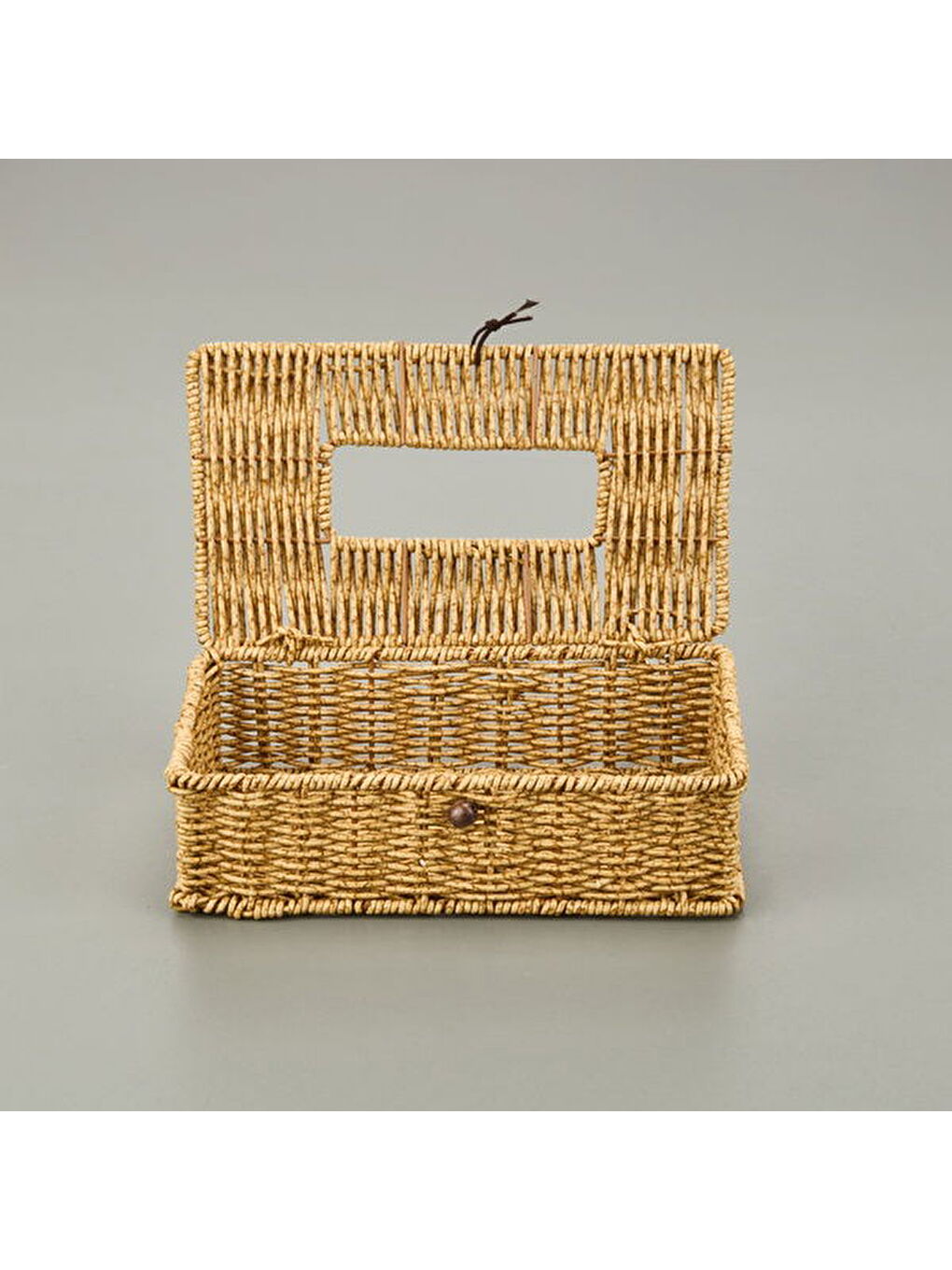 Rattan Dikdörtgen Peçetelik - Açık Kahverengi-3