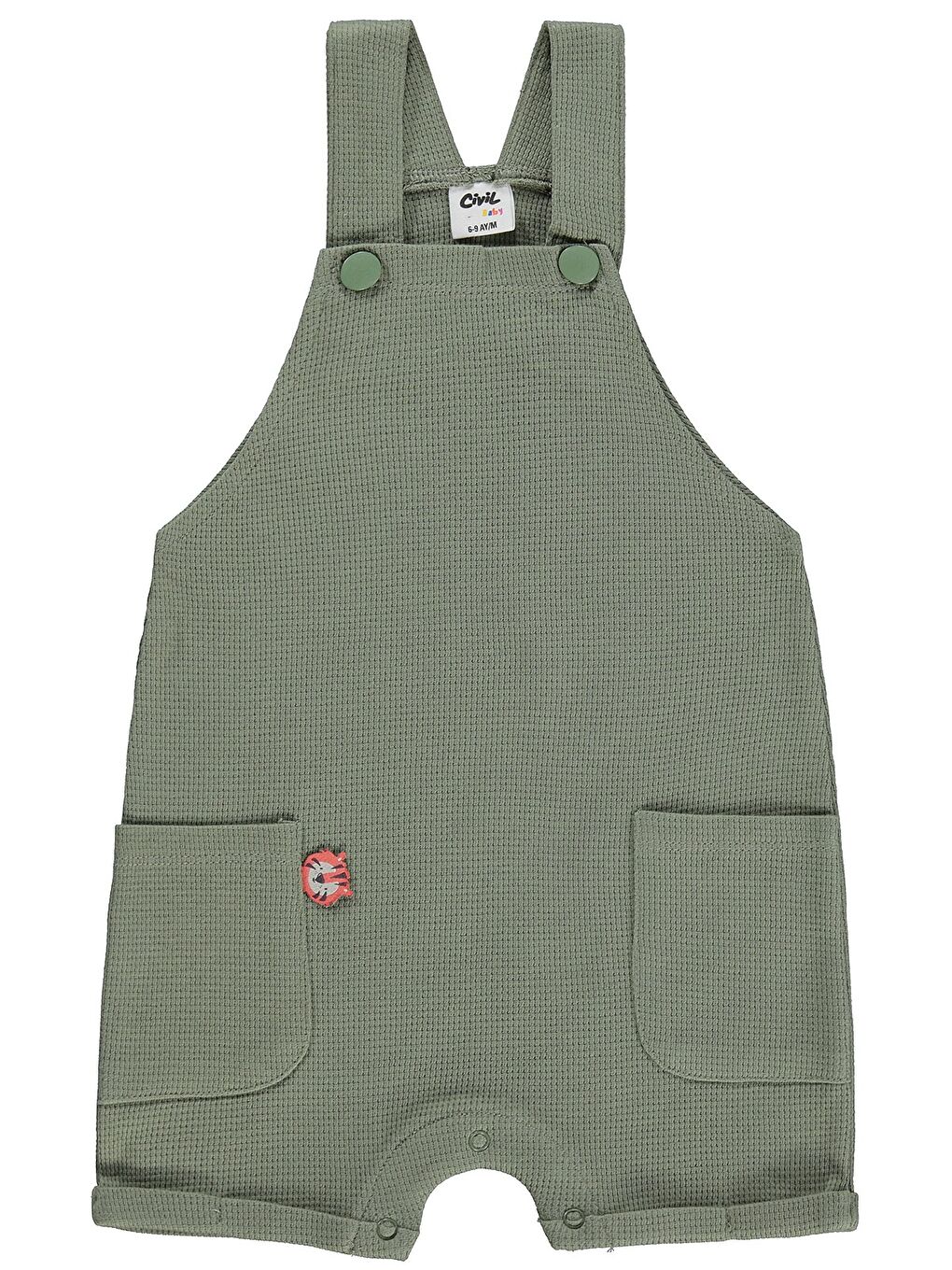 Baby Basic 6-18 Ay Salopet - Haki