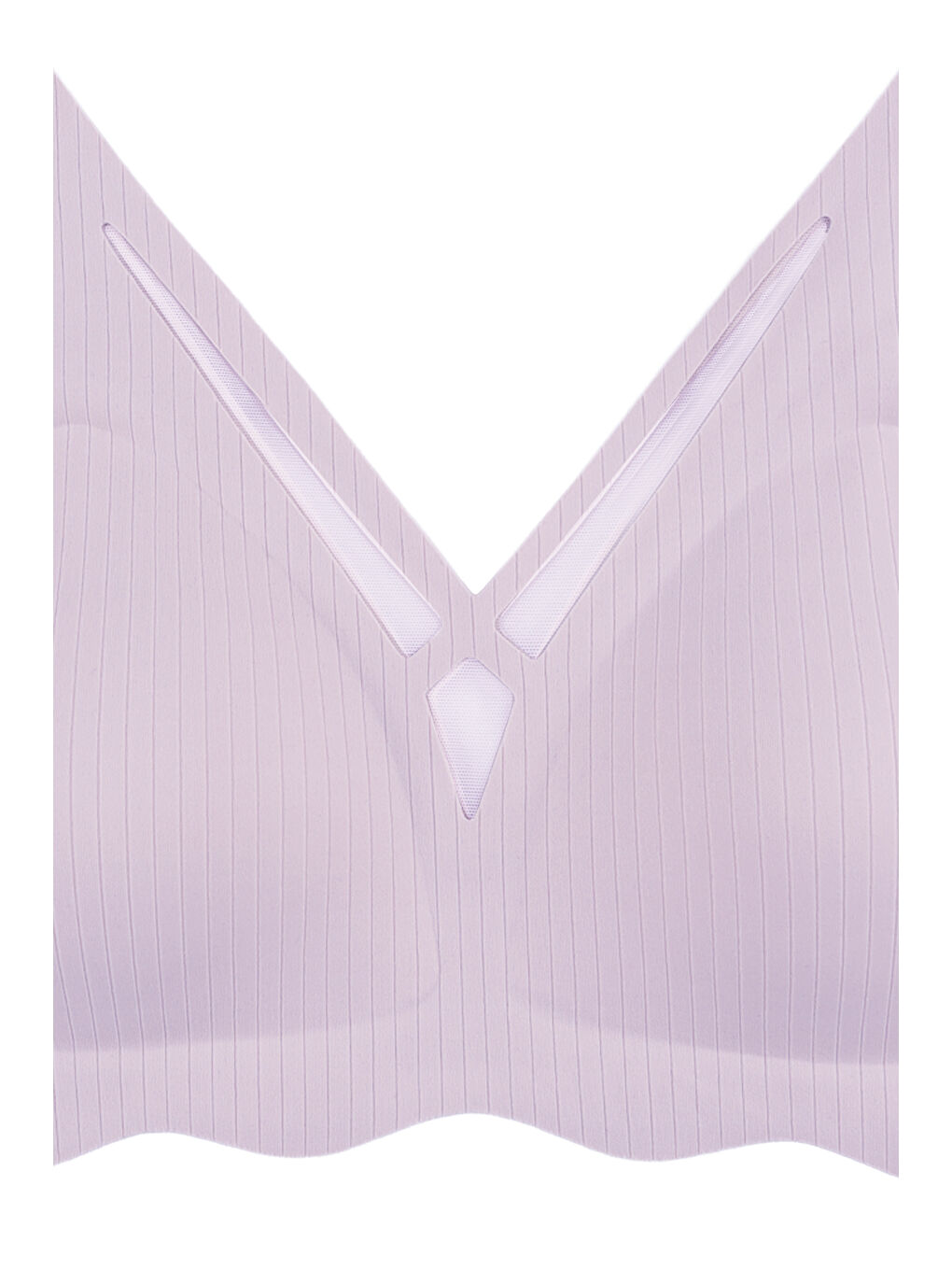 Pembe Balensiz Lazer Dikişsiz  Dilim Detaylı Dekolteli Sütyen-2