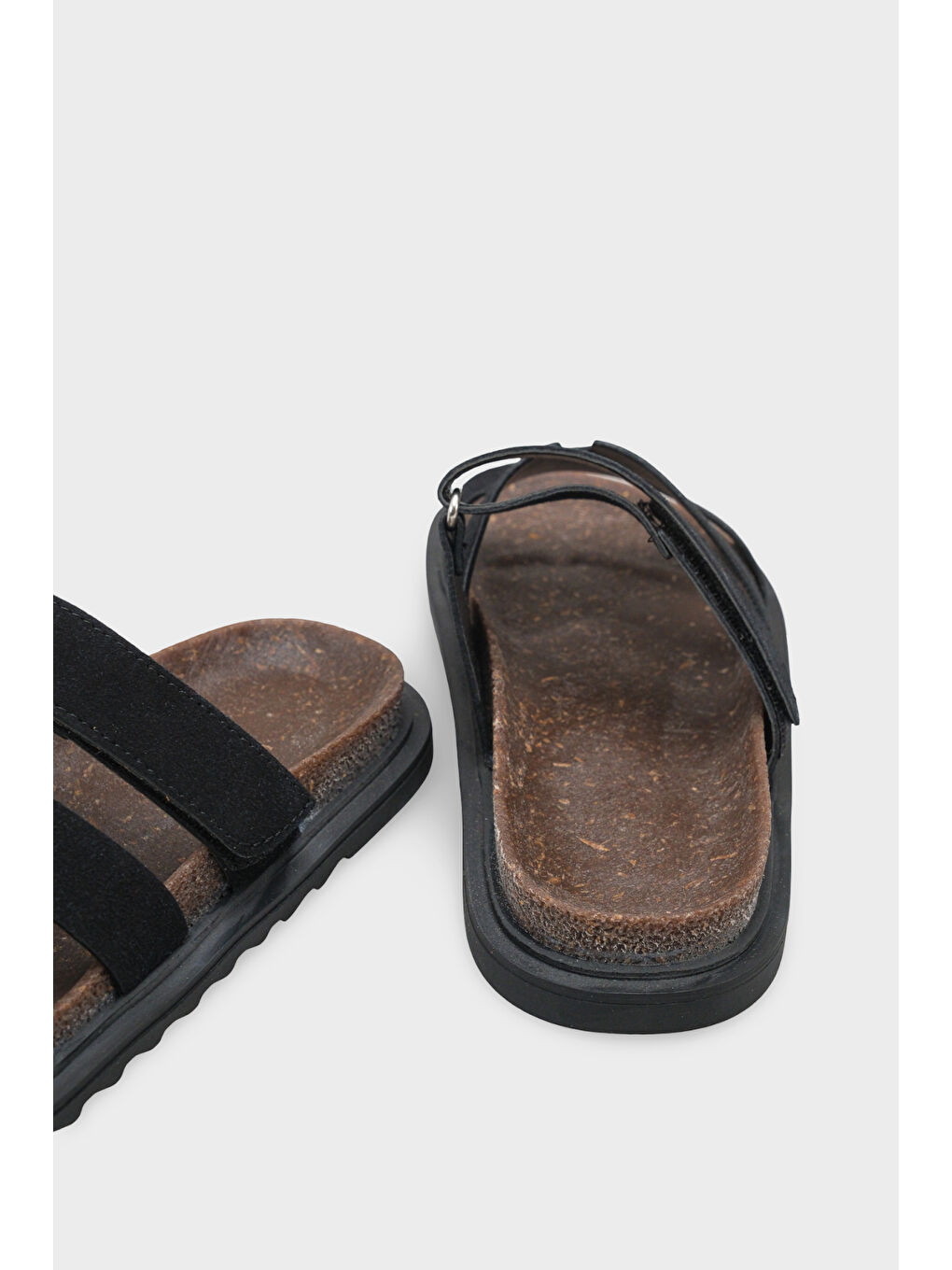 Siyah Alicia Düz Topuklu Cırtlı Konfor Kadın Terlik-3