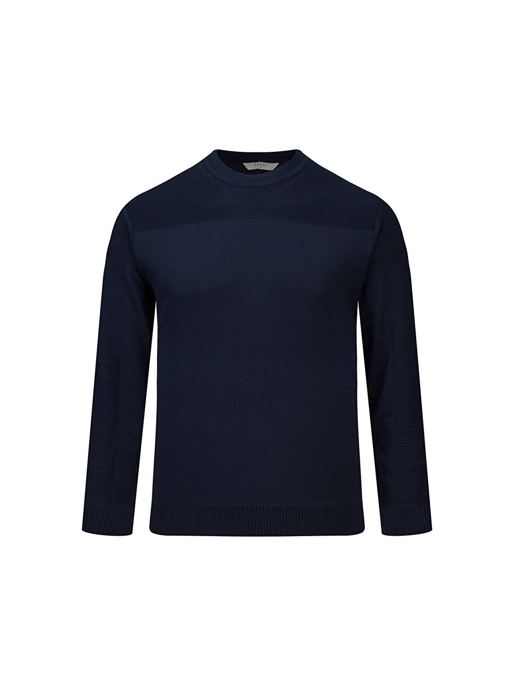 Lacivert Regular Fit Bisiklet Yaka Rayon Kazak