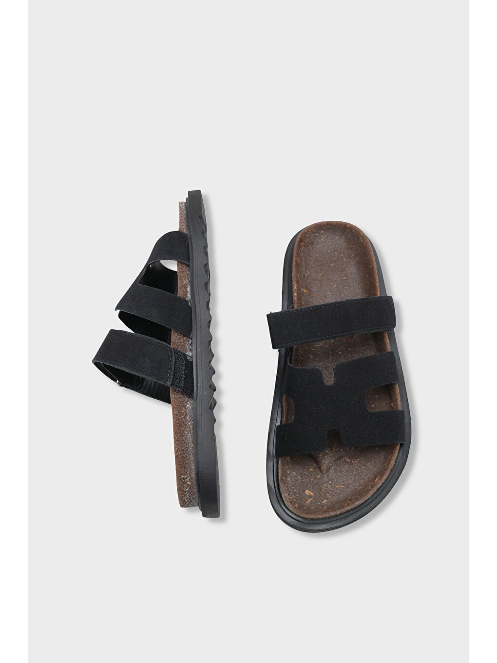 Siyah Alicia Düz Topuklu Cırtlı Konfor Kadın Terlik-4