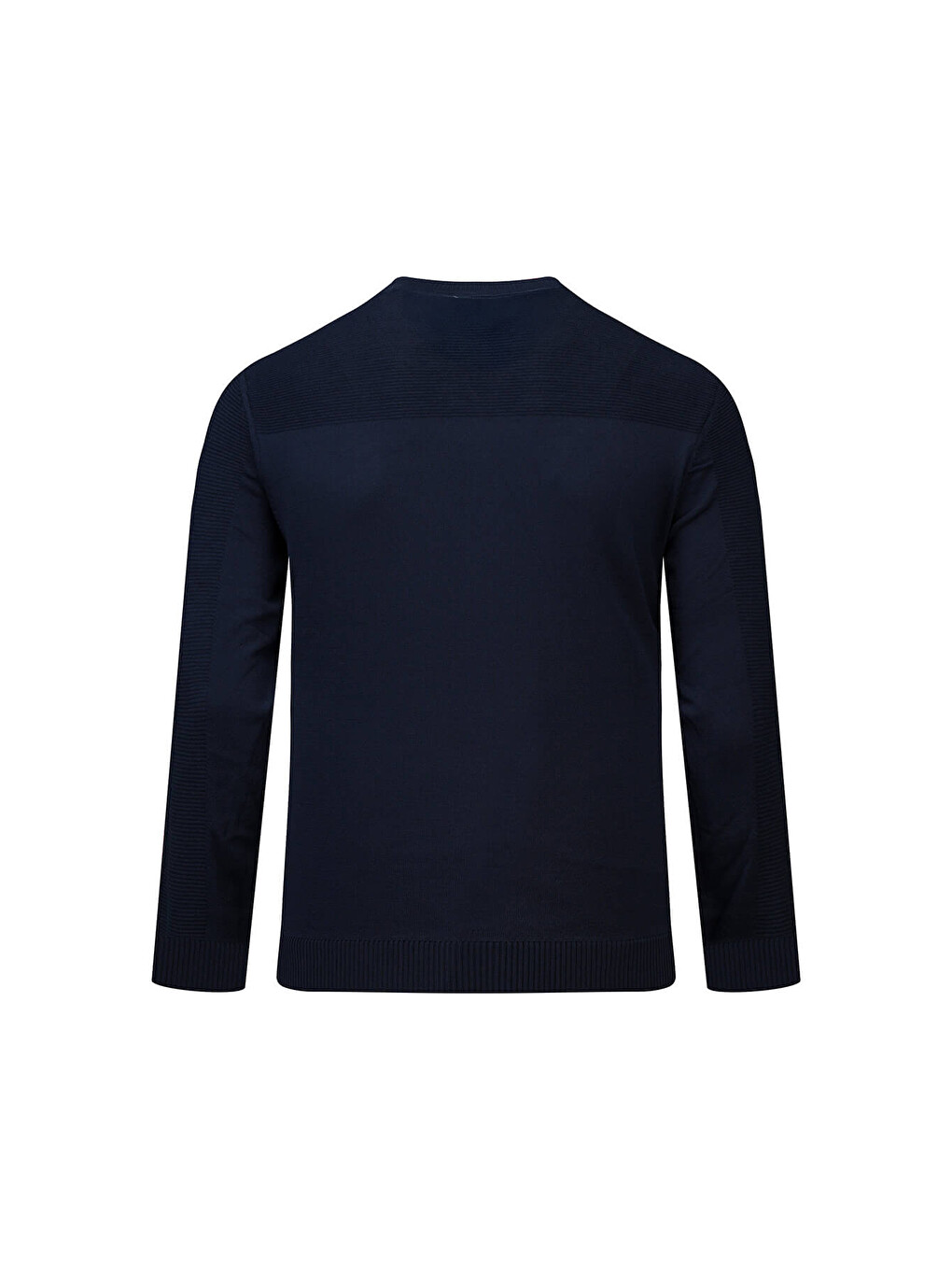 Lacivert Regular Fit Bisiklet Yaka Rayon Kazak-2