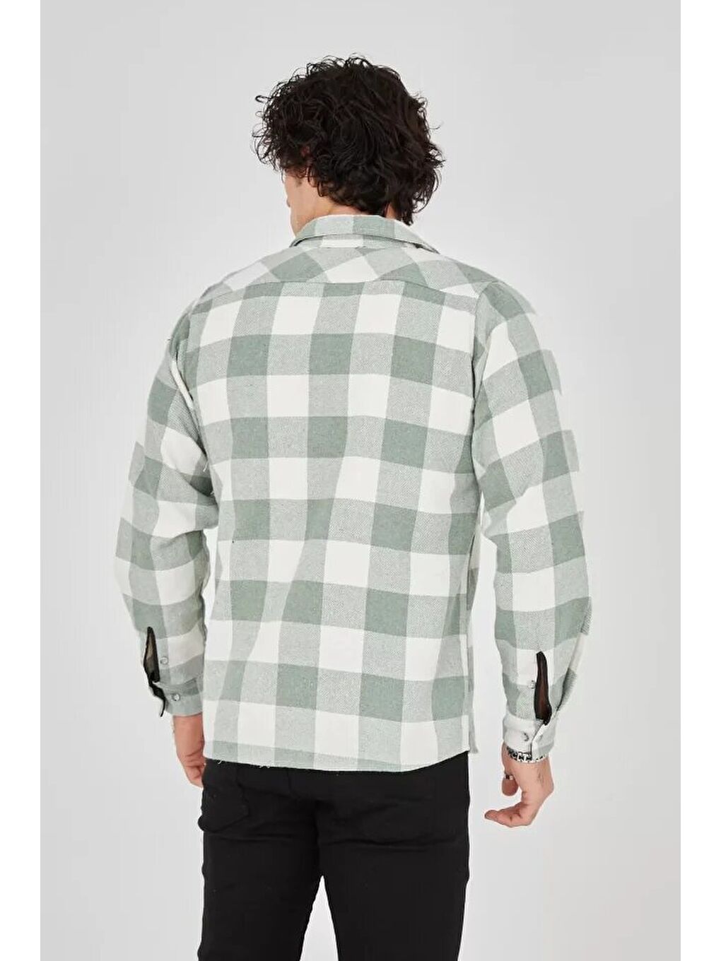 Erkek Oduncu Gömlek - Yeşil-3