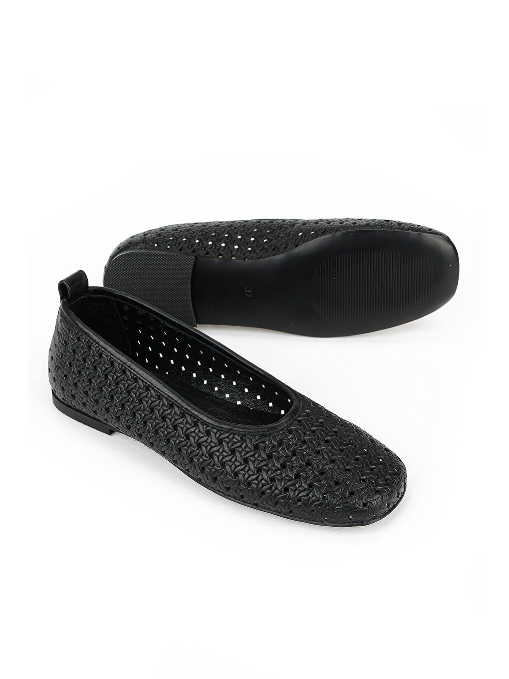 Kadın Hakiki Deri Babet 1611022Z2799 Siyah-3