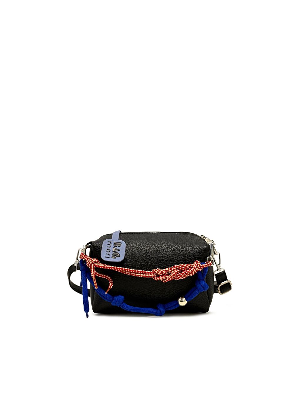 Bagmori Siyah Dokulu Charm Aksesuar Detaylı Mini Çanta