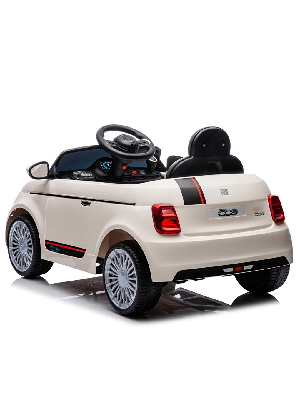 Fiat 500 Uzaktan Kumandalı Akülü Araba Beyaz-2