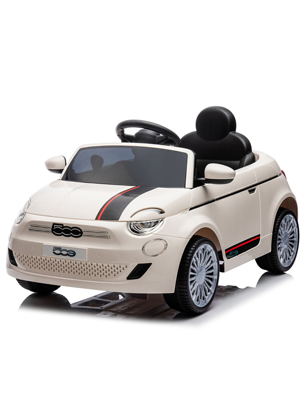 Fiat 500 Uzaktan Kumandalı Akülü Araba Beyaz-5