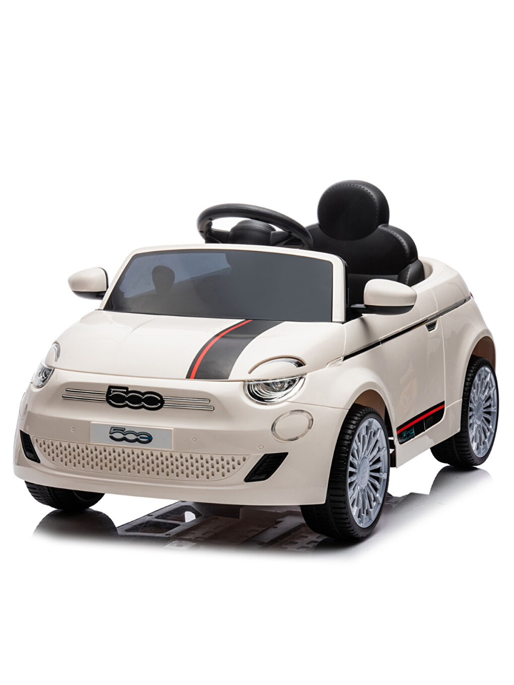 Fiat 500 Uzaktan Kumandalı Akülü Araba Beyaz-6