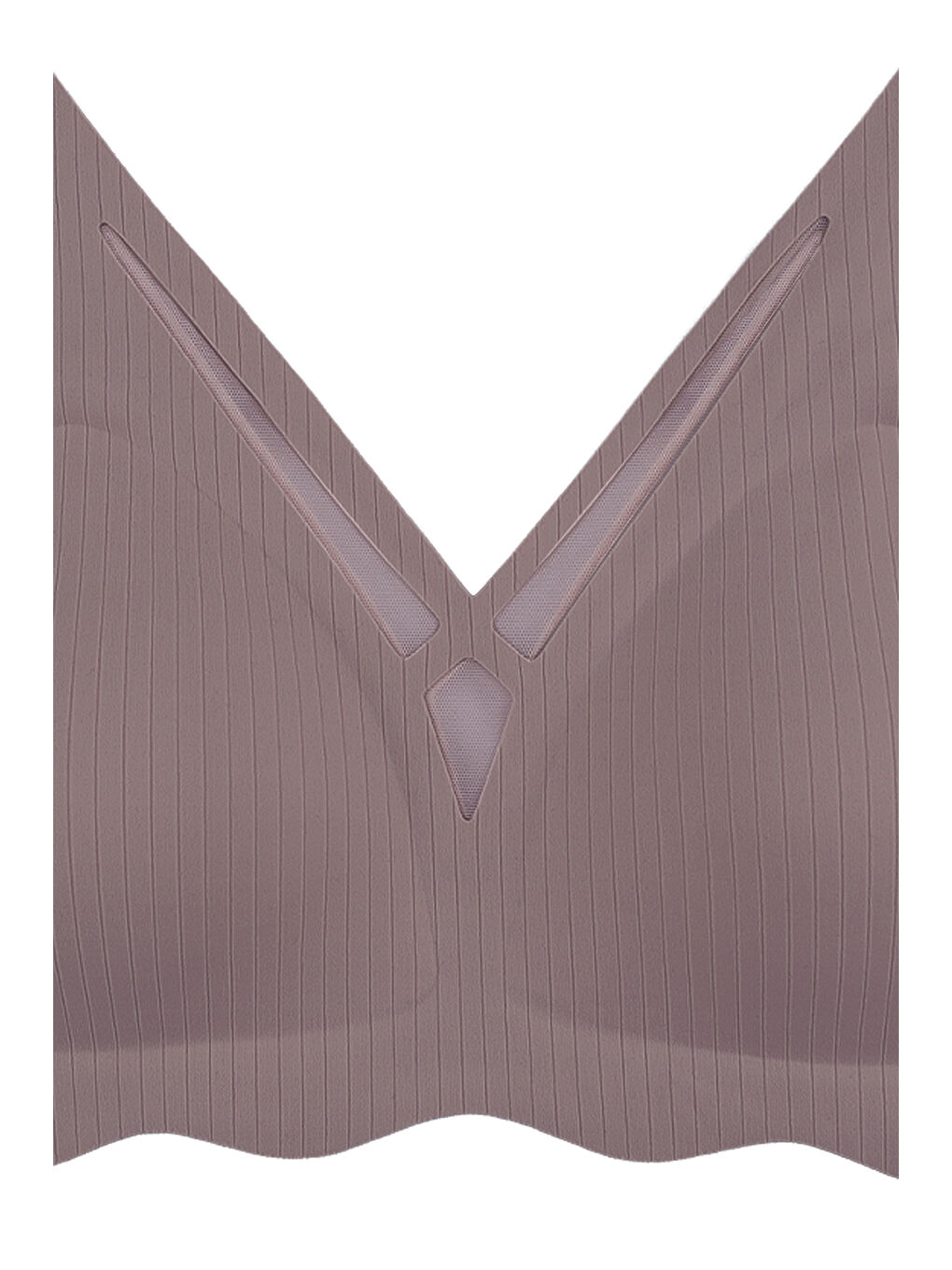 Kahverengi Balensiz Lazer Dikişsiz Dilim Detaylı Dekolteli Sütyen-2