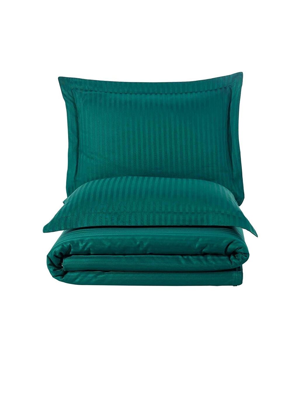 Yeşil Nevresim takımı çift kişilik pamuk saten 6 parça Fenola yeşil-1