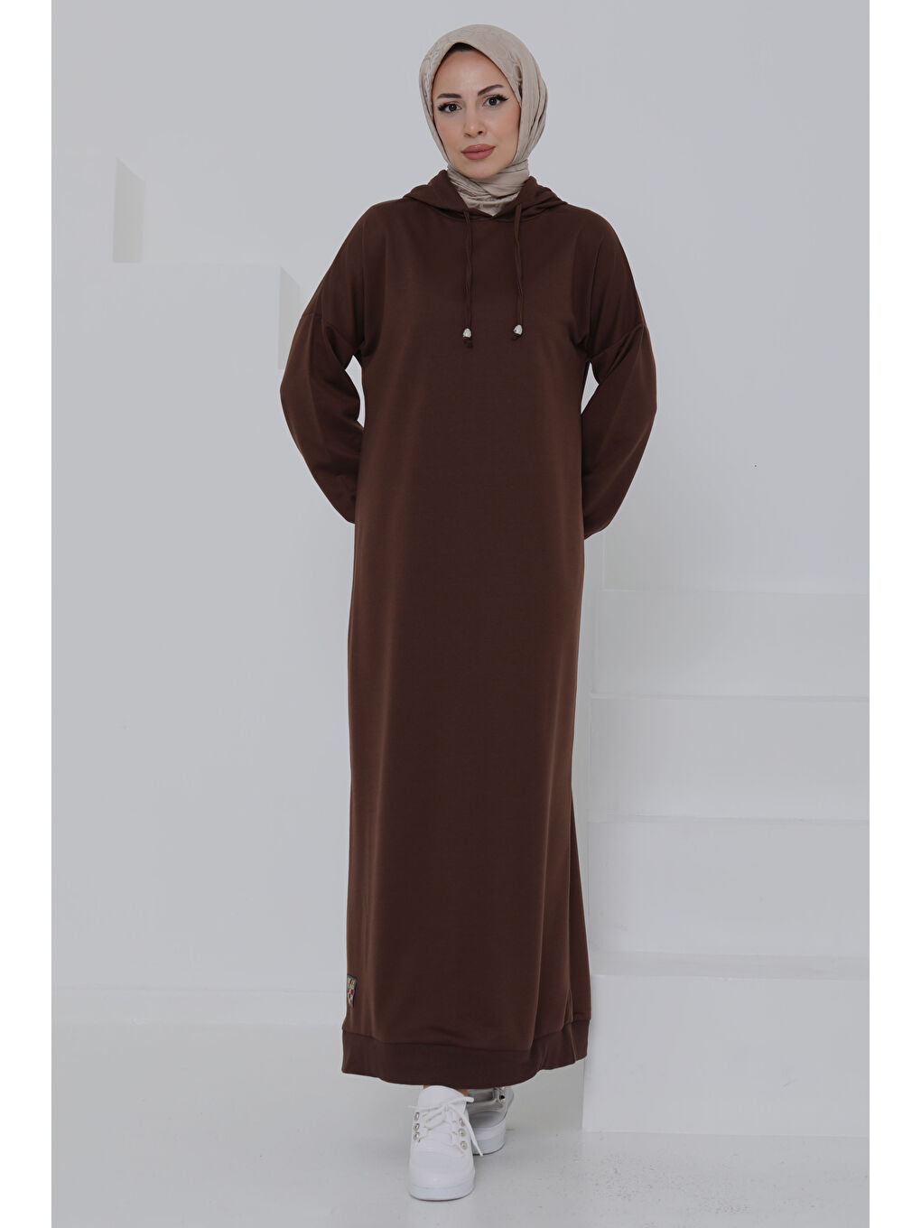 Kahverengi Armalı Elbise Kahve - 27049-3
